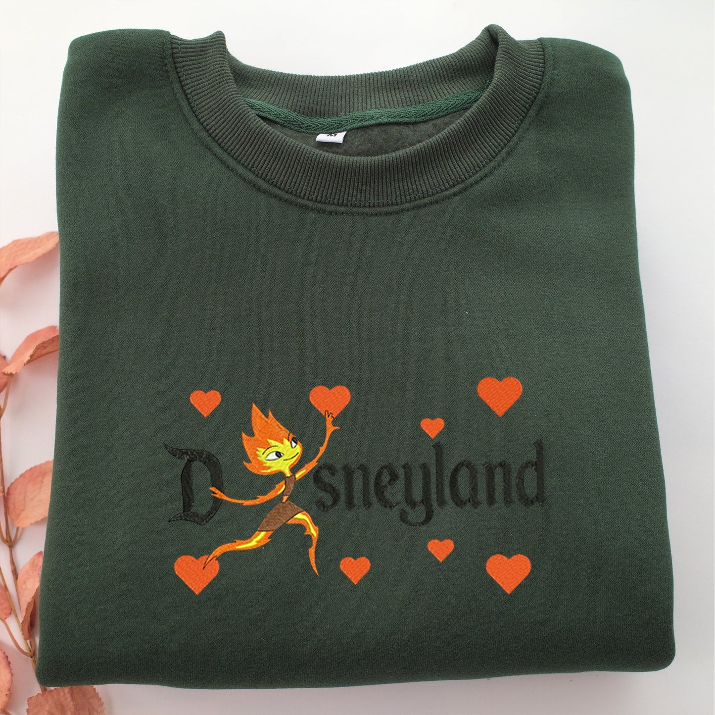 Ember Lumen Disneyland Embroidery, Disneyland Embroidered Sweatshirt, Movie Disney Inspired, Valentine's Day Gifts Idea For Him Her