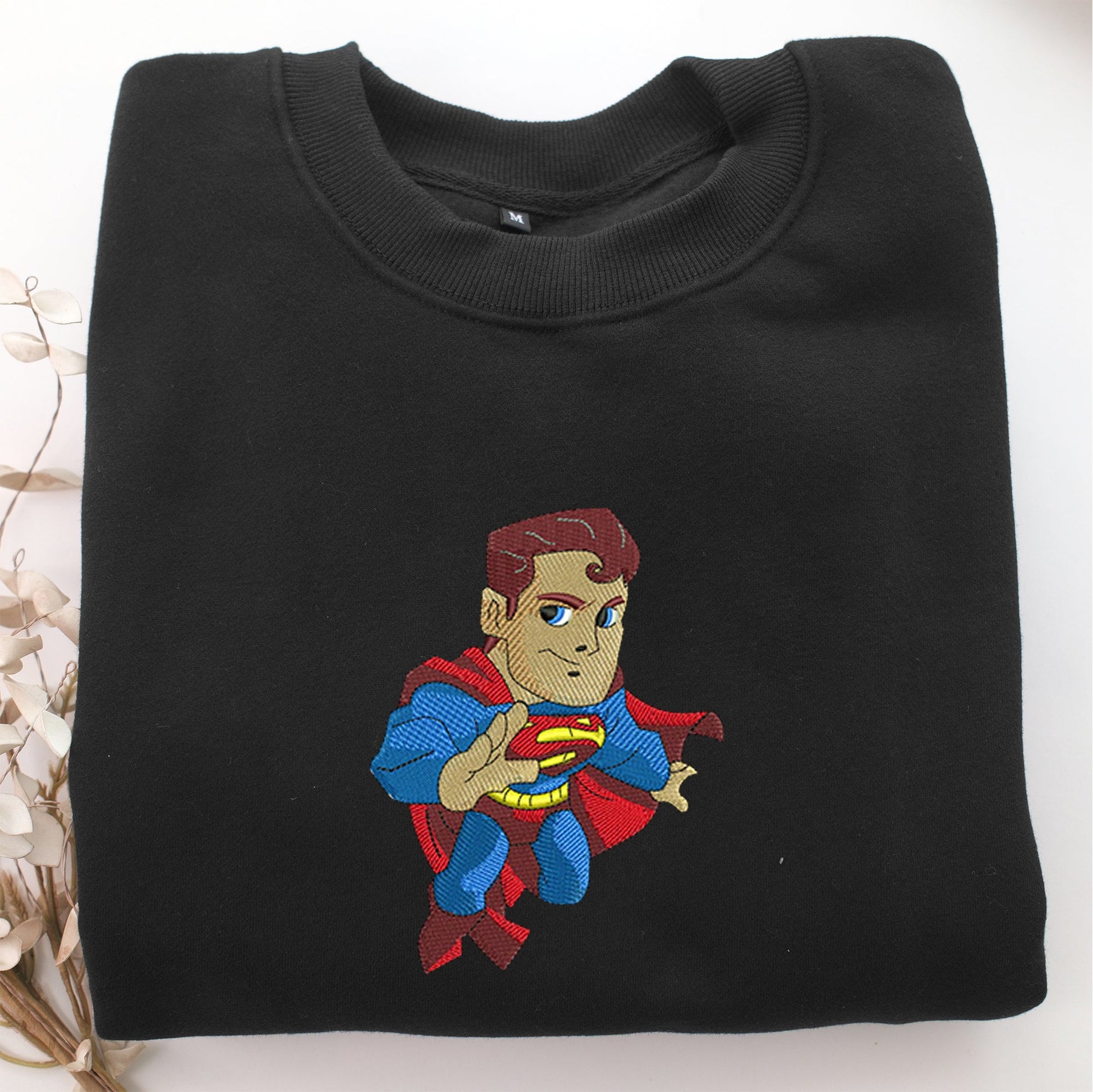 Chibi Superman Embroidery, Disneyland Embroidered Sweatshirt, Movie Disney Inspired, Valentine's Day Gifts Idea For Him Her
