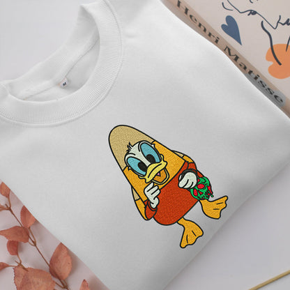 Funny Donald Duck Embroidery, Disneyland Embroidered Sweatshirt, Movie Disney Inspired, Valentine's Day Gifts Idea For Him Her