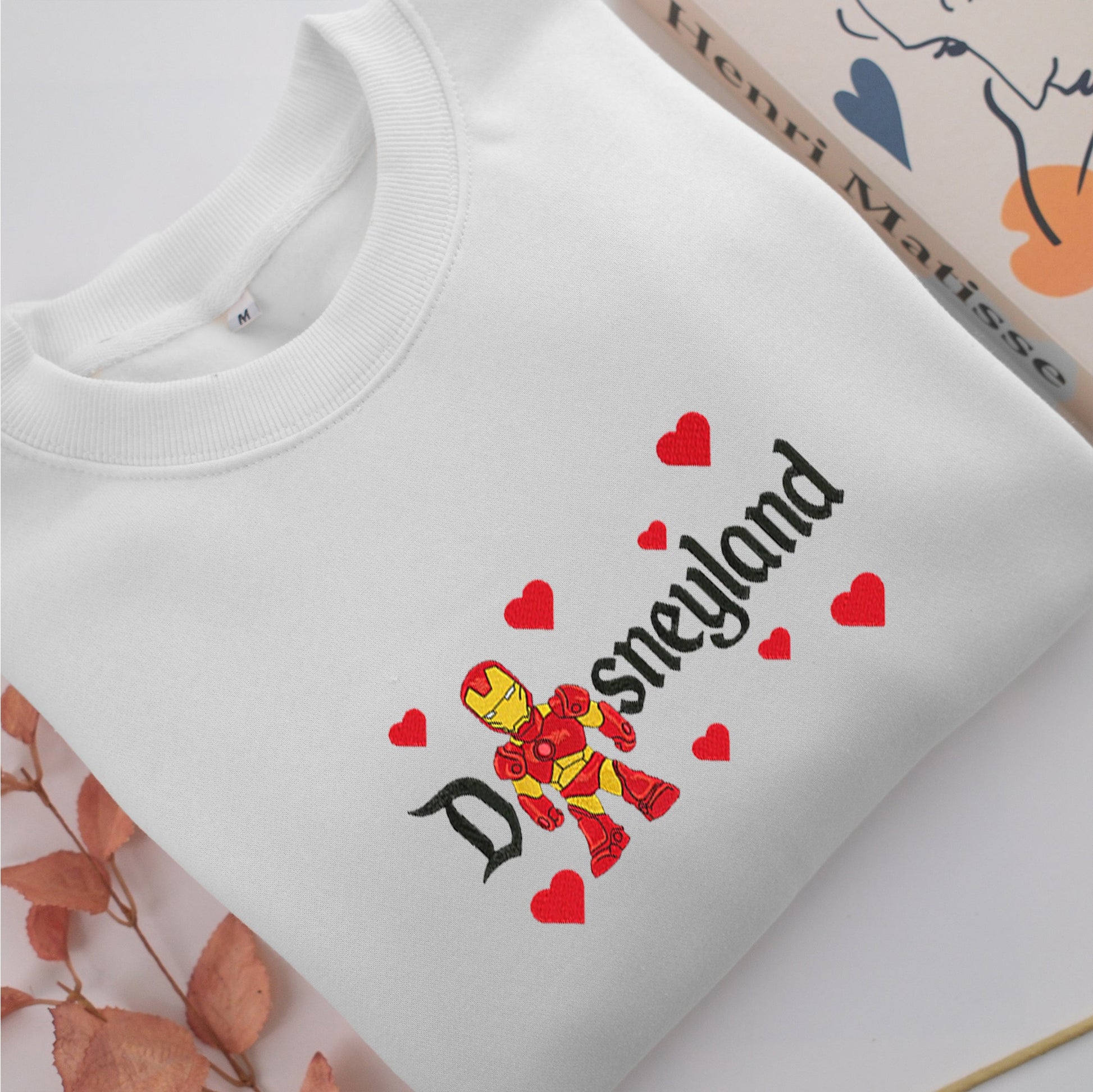 Chibi Iron Man Disneyland Embroidery, Disneyland Embroidered Sweatshirt, Movie Disney Inspired, Valentine's Day Gifts Idea For Him Her