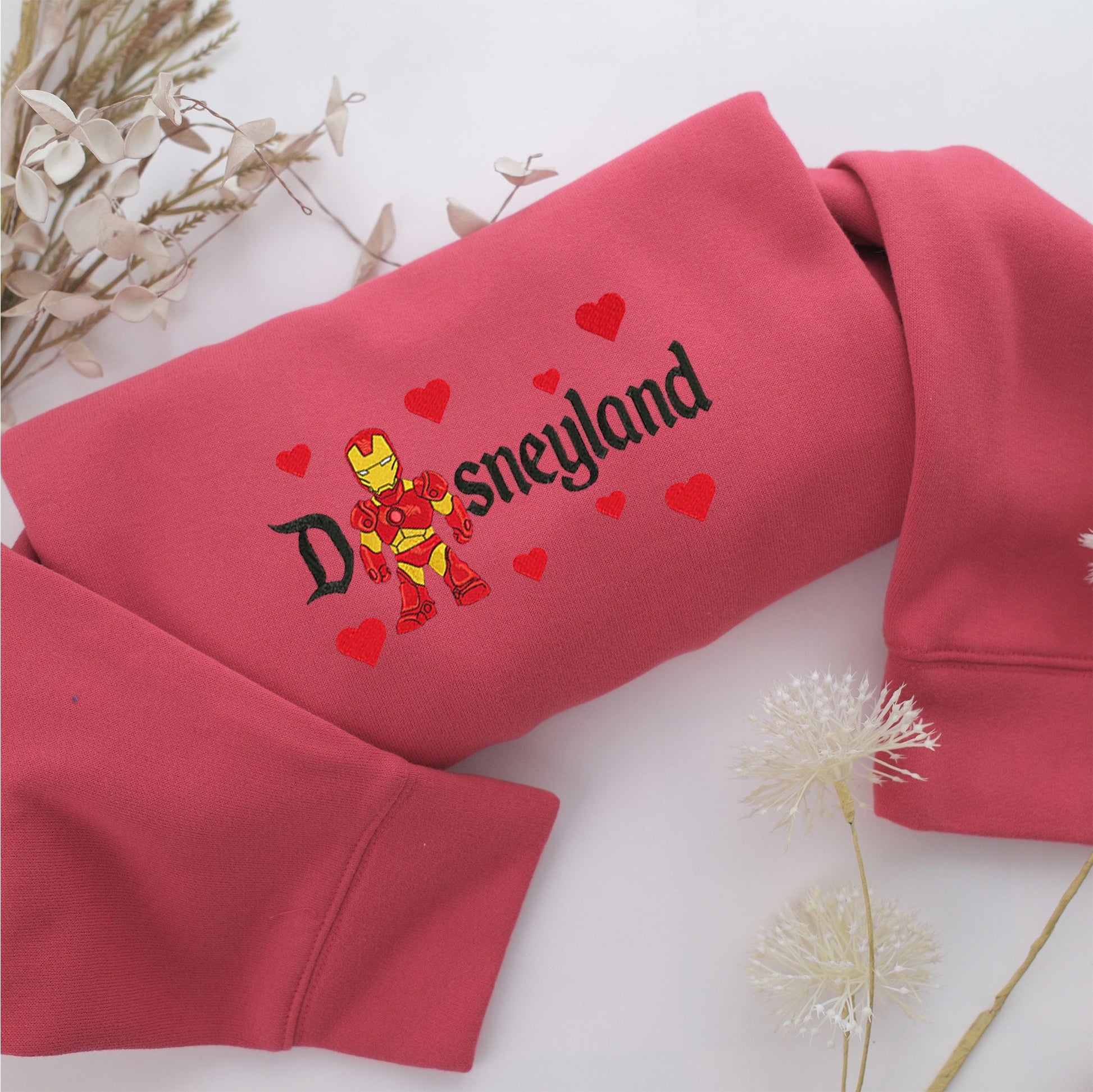 Chibi Iron Man Disneyland Embroidery, Disneyland Embroidered Sweatshirt, Movie Disney Inspired, Valentine's Day Gifts Idea For Him Her