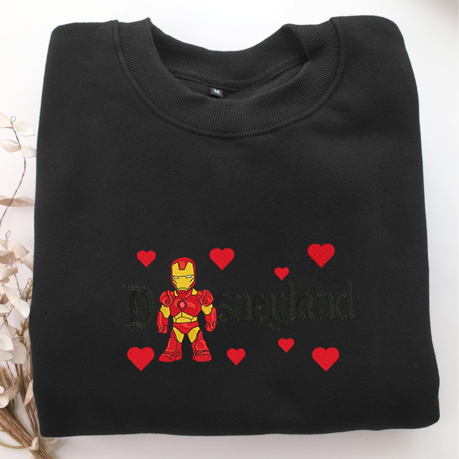 Chibi Iron Man Disneyland Embroidery, Disneyland Embroidered Sweatshirt, Movie Disney Inspired, Valentine's Day Gifts Idea For Him Her