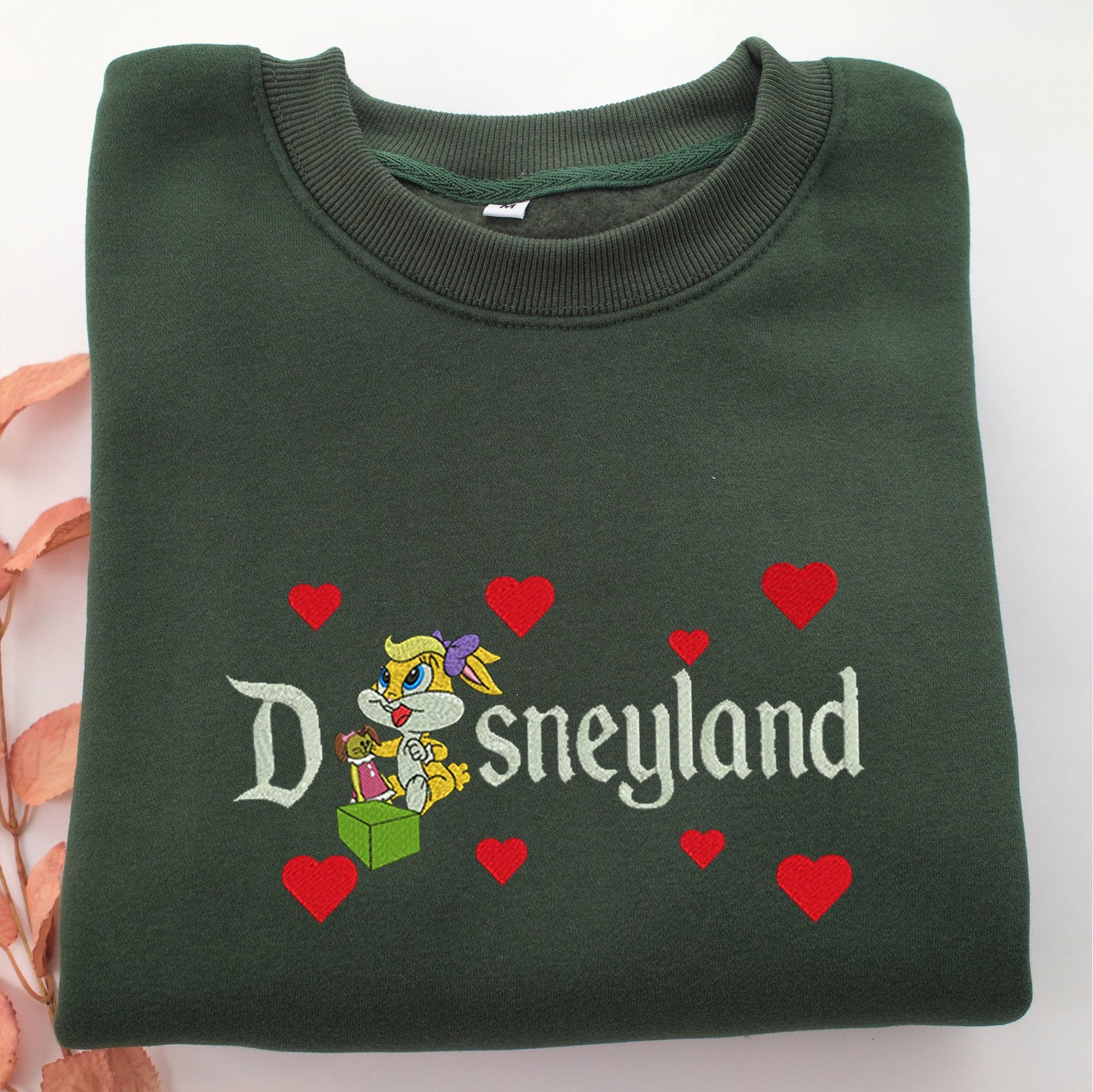 Chibi Lola Disneyland Bunny Embroidery, Disneyland Embroidered Sweatshirt, Movie Disney Inspired, Valentine's Day Gifts Idea For Him Her