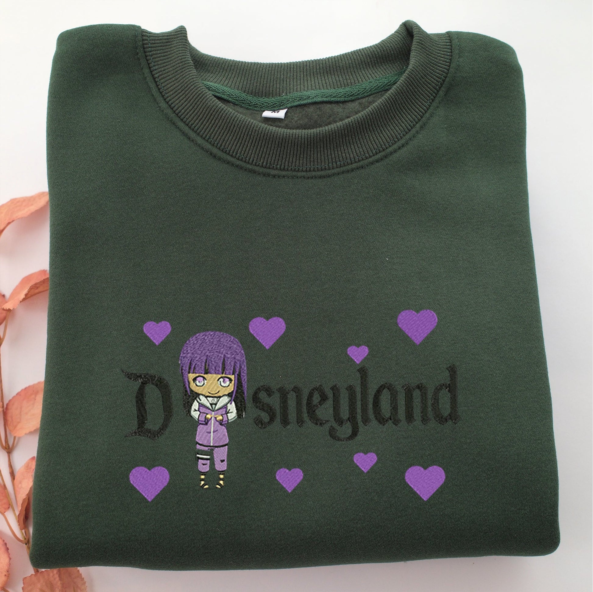 Hinata v2 Disneyland Embroidery, Disneyland Embroidered Sweatshirt, Movie Disney Inspired, Valentine's Day Gifts Idea For Him Her