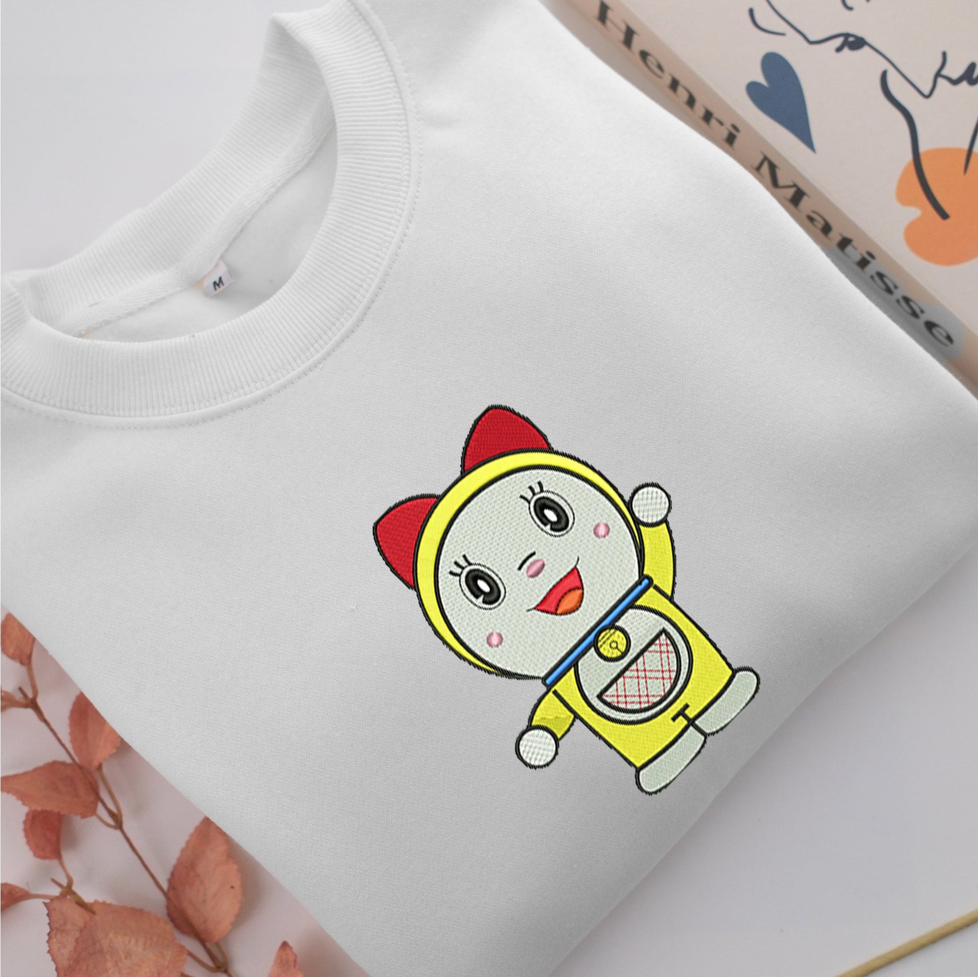Dorami Embroidery, Disneyland Embroidered Sweatshirt, Movie Disney Inspired, Valentine's Day Gifts Idea For Him Her