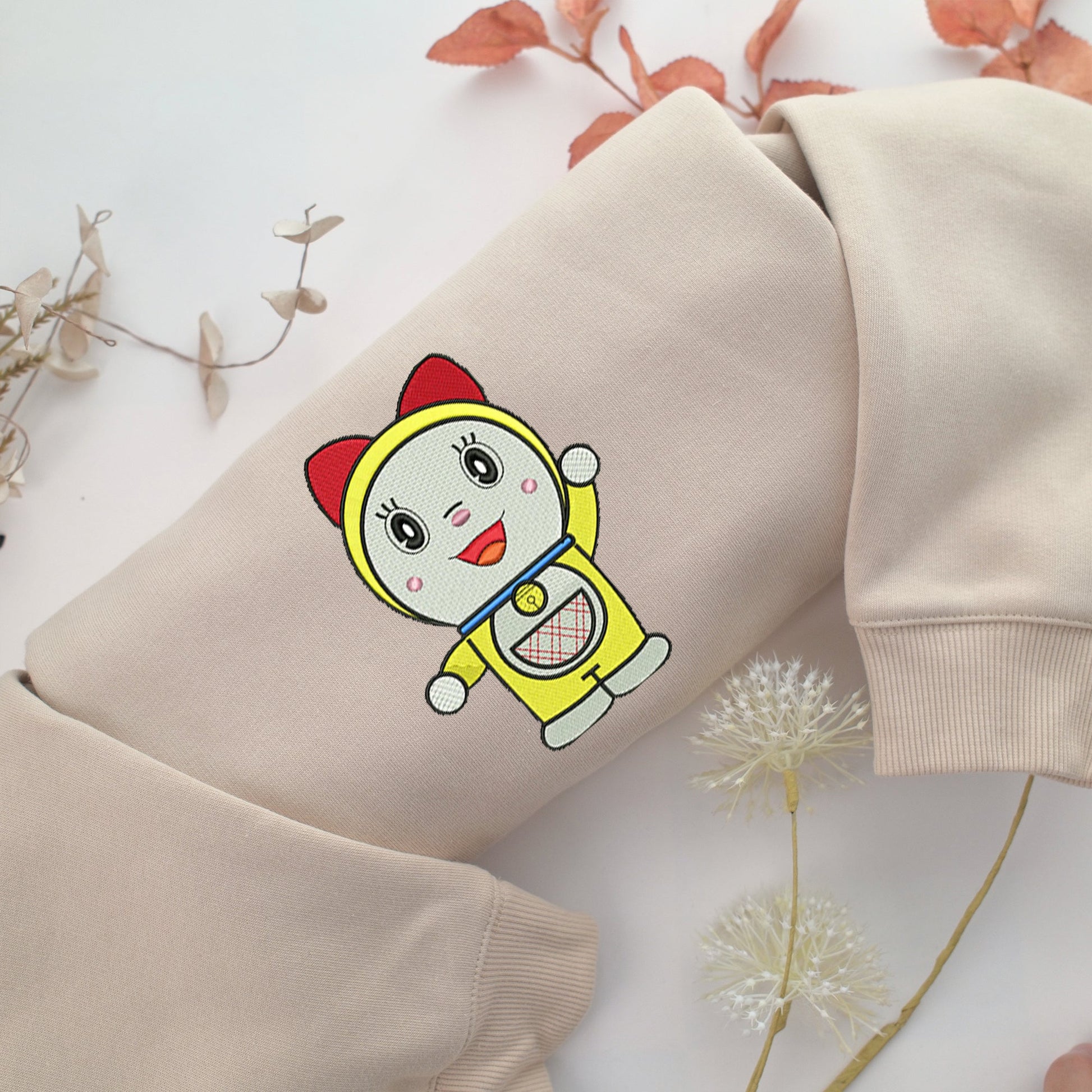 Dorami Embroidery, Disneyland Embroidered Sweatshirt, Movie Disney Inspired, Valentine's Day Gifts Idea For Him Her