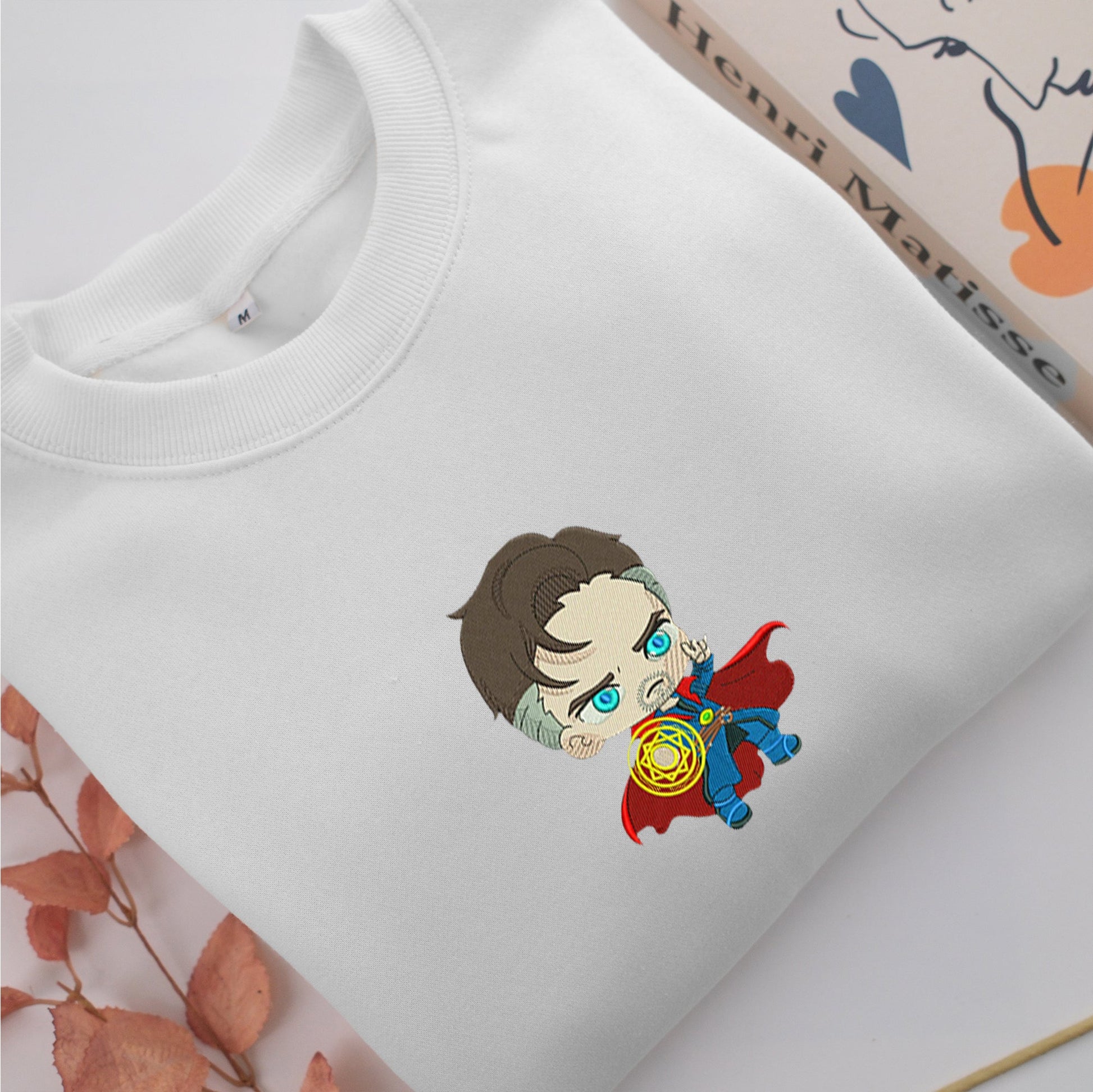 Chibi Doctor Strange Embroidery, Disneyland Embroidered Sweatshirt, Movie Disney Inspired, Valentine's Day Gifts Idea For Him Her