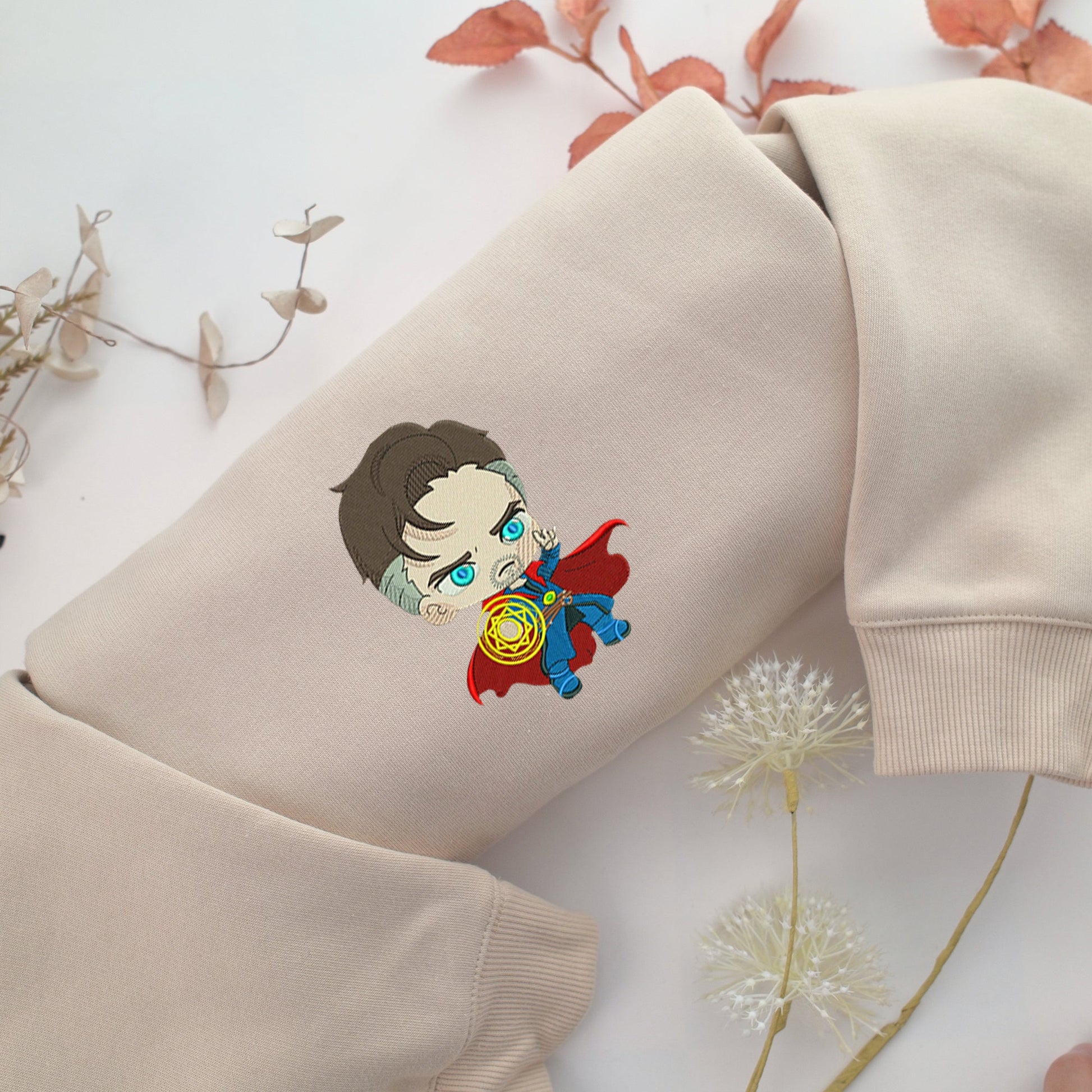 Chibi Doctor Strange Embroidery, Disneyland Embroidered Sweatshirt, Movie Disney Inspired, Valentine's Day Gifts Idea For Him Her