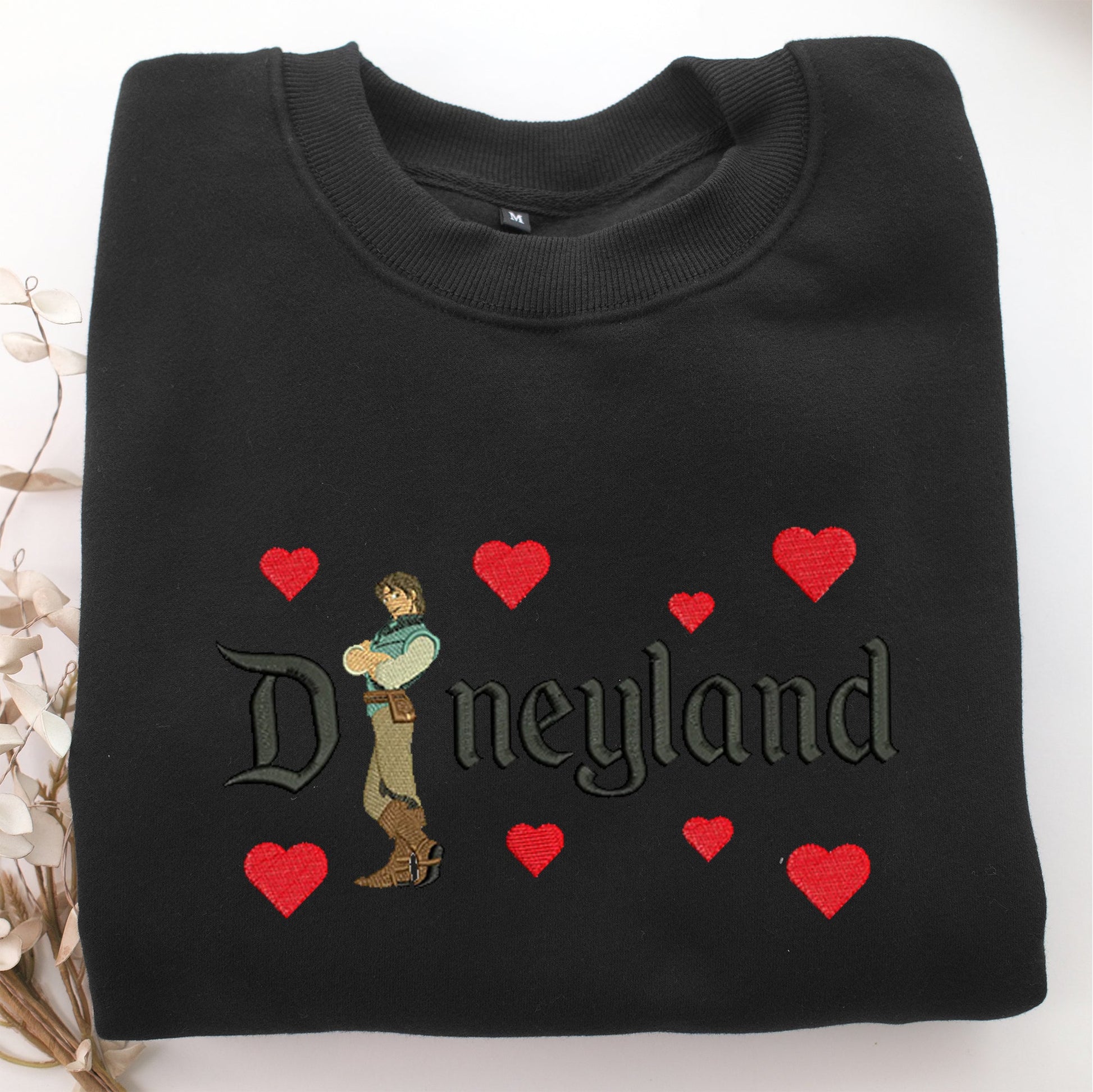 Flynn Rider v1 Disneyland Embroidery, Disneyland Embroidered Sweatshirt, Movie Disney Inspired, Valentine's Day Gifts Idea For Him Her