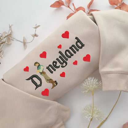 Flynn Rider v1 Disneyland Embroidery, Disneyland Embroidered Sweatshirt, Movie Disney Inspired, Valentine's Day Gifts Idea For Him Her