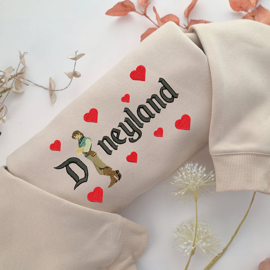 Flynn Rider v1 Disneyland Embroidery, Disneyland Embroidered Sweatshirt, Movie Disney Inspired, Valentine's Day Gifts Idea For Him Her