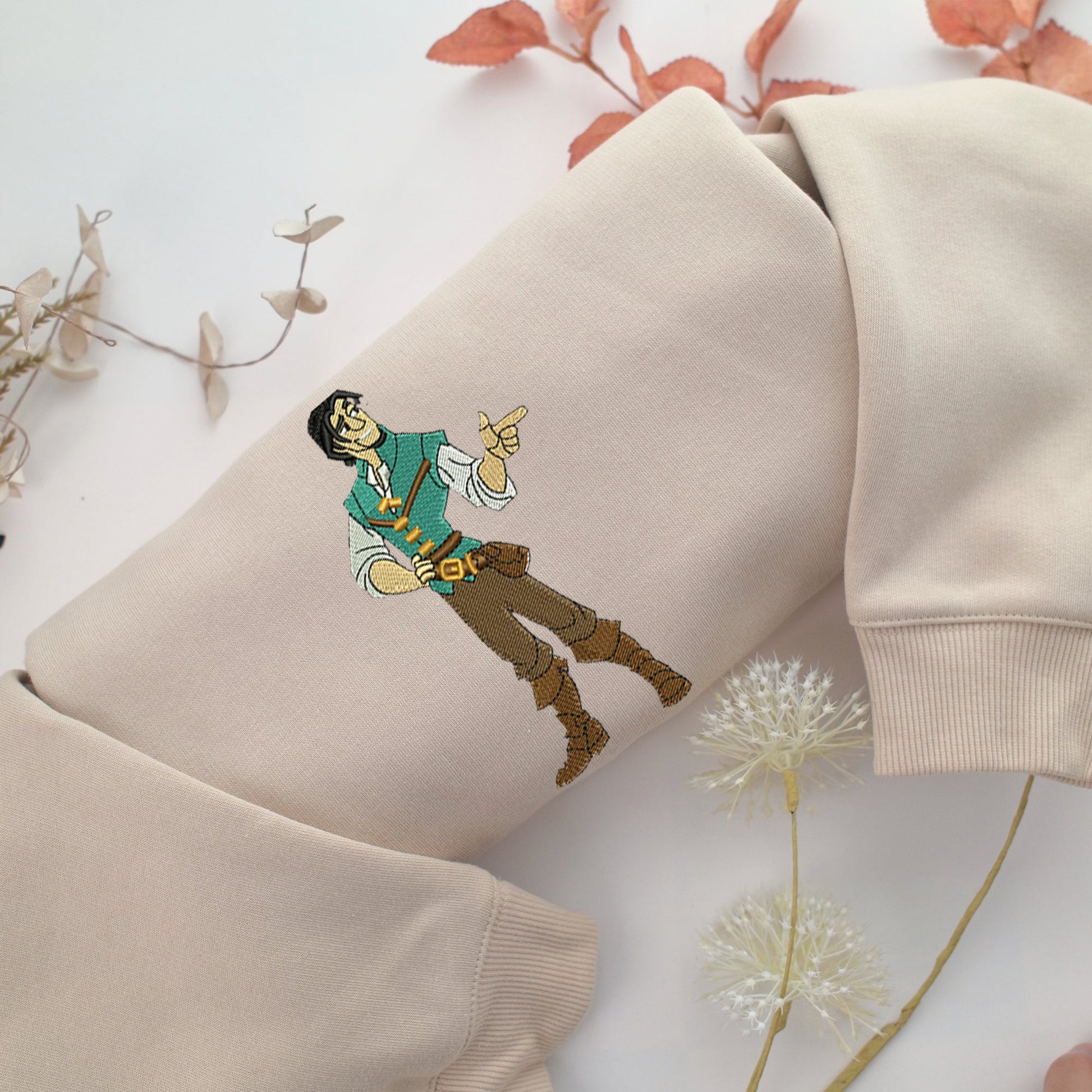 Flynn Rider v2 Embroidery, Disneyland Embroidered Sweatshirt, Movie Disney Inspired, Valentine's Day Gifts Idea For Him Her