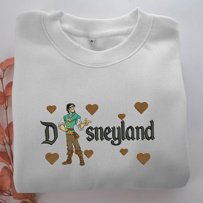 Flynn Rider v2 Embroidery, Disneyland Embroidered Sweatshirt, Movie Disney Inspired, Valentine's Day Gifts Idea For Him Her