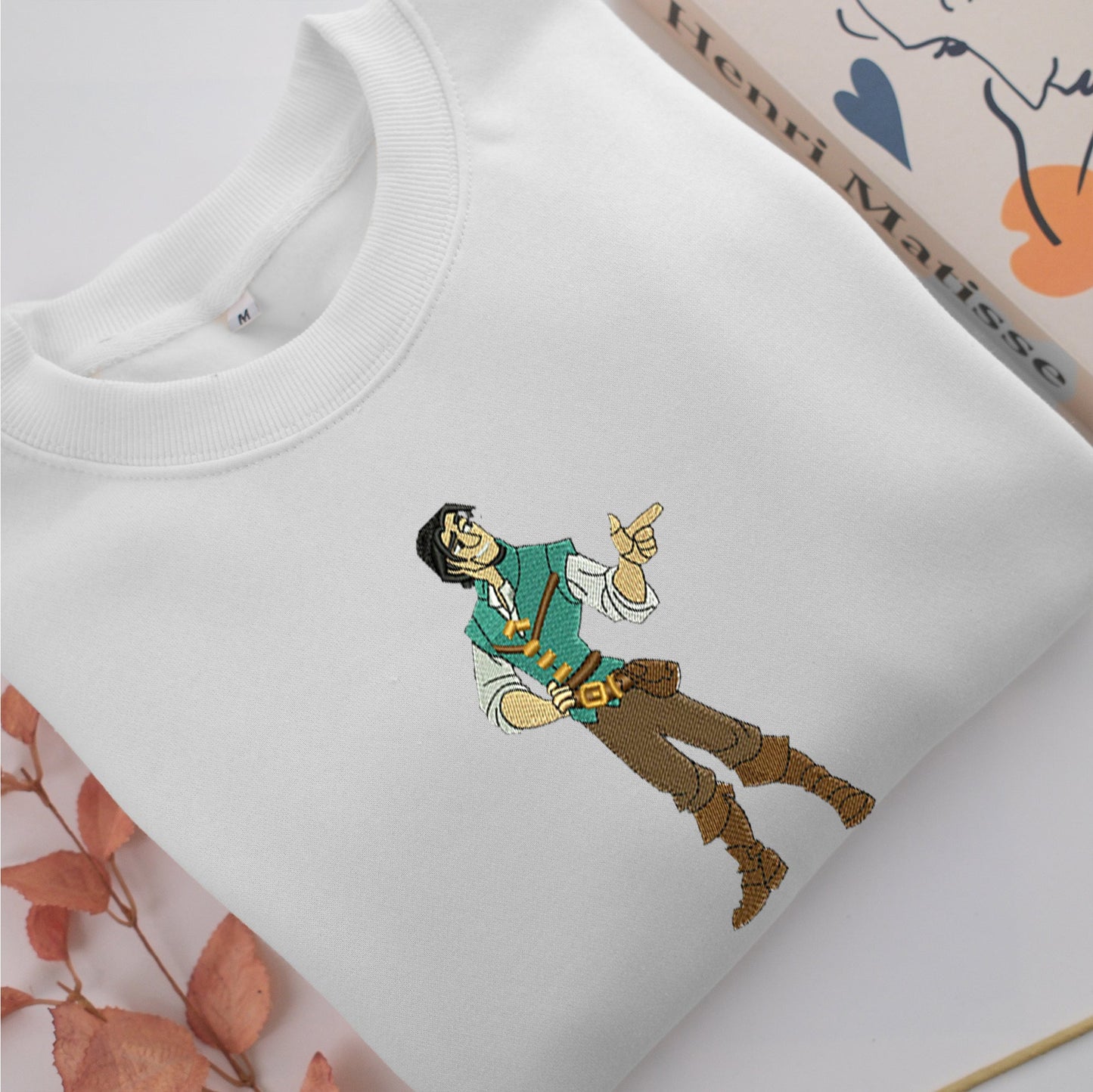 Flynn Rider v2 Embroidery, Disneyland Embroidered Sweatshirt, Movie Disney Inspired, Valentine's Day Gifts Idea For Him Her