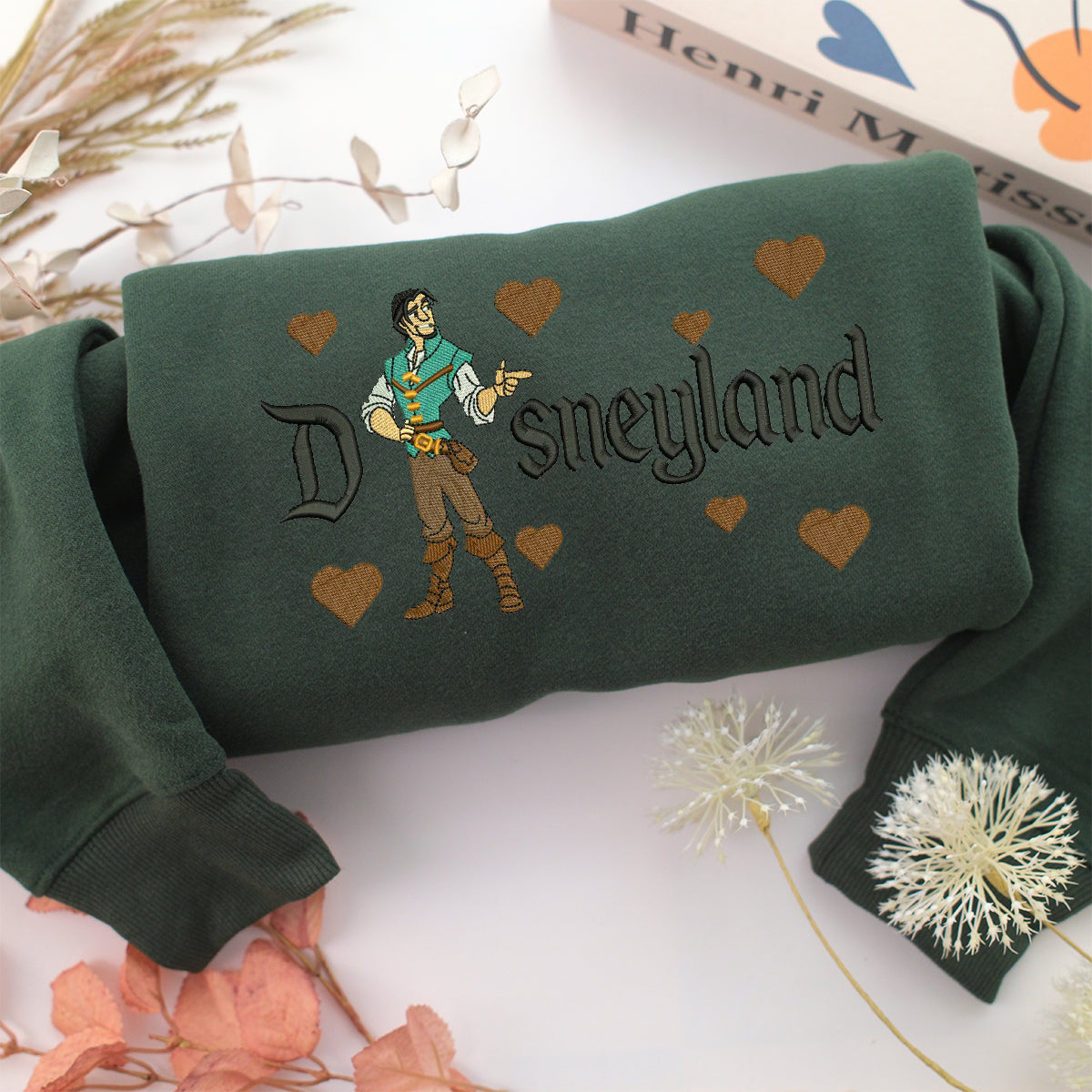 Flynn Rider v2 Embroidery, Disneyland Embroidered Sweatshirt, Movie Disney Inspired, Valentine's Day Gifts Idea For Him Her