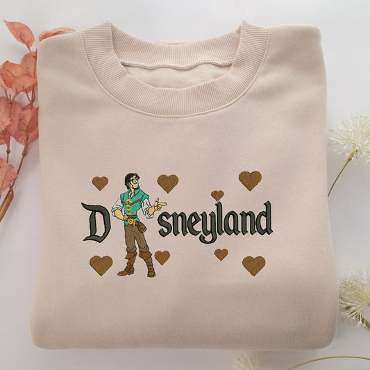 Flynn Rider v2 Embroidery, Disneyland Embroidered Sweatshirt, Movie Disney Inspired, Valentine's Day Gifts Idea For Him Her