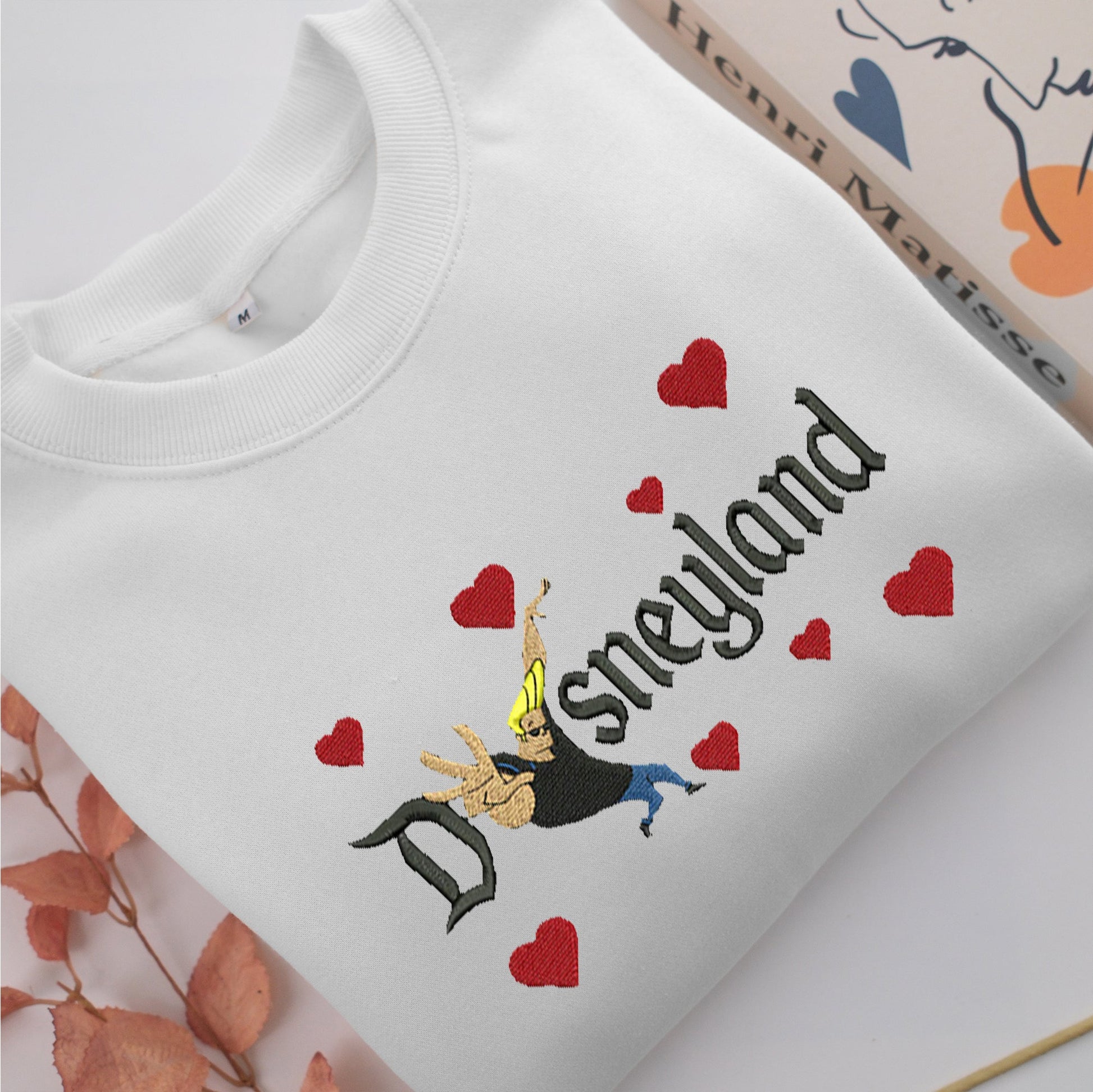 Johnny Bravo v1 Disneyland Embroidery, Disneyland Embroidered Sweatshirt, Movie Disney Inspired, Valentine's Day Gifts Idea For Him Her