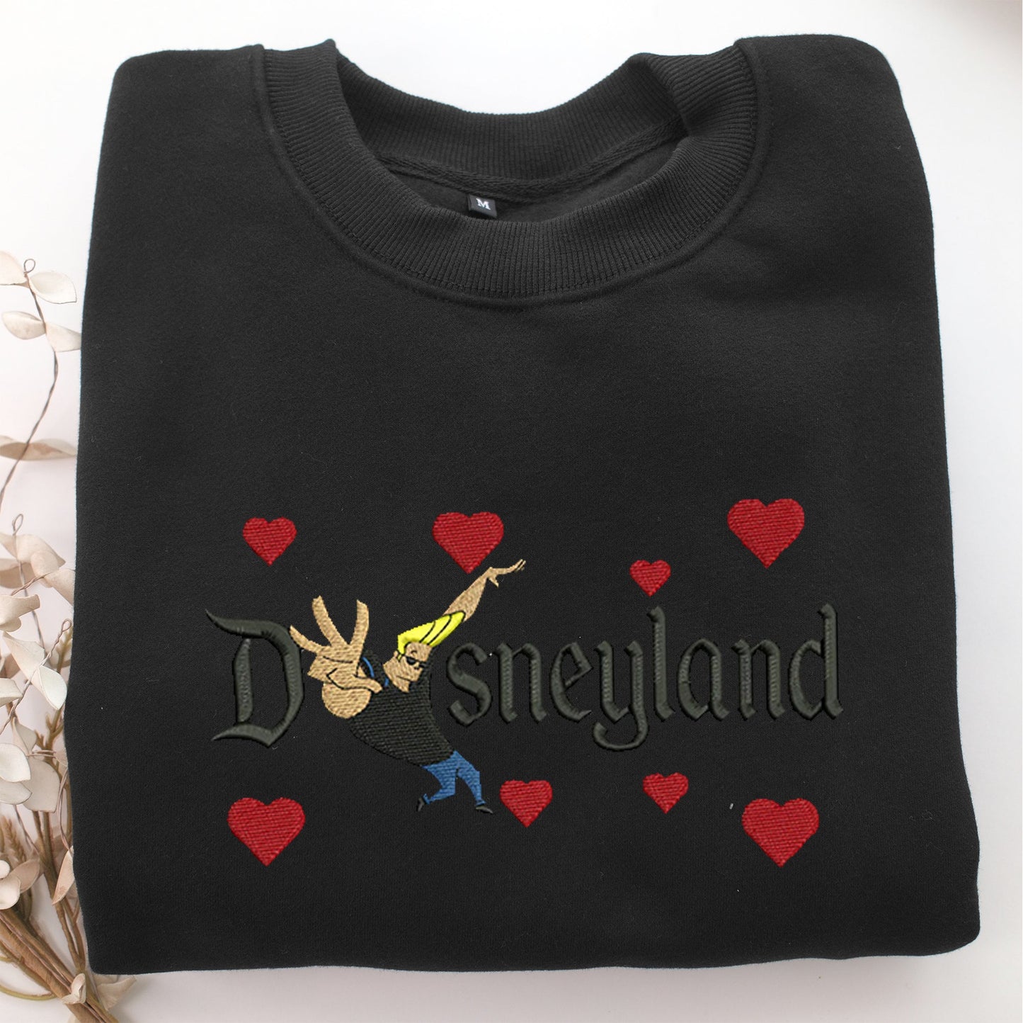 Johnny Bravo v1 Disneyland Embroidery, Disneyland Embroidered Sweatshirt, Movie Disney Inspired, Valentine's Day Gifts Idea For Him Her