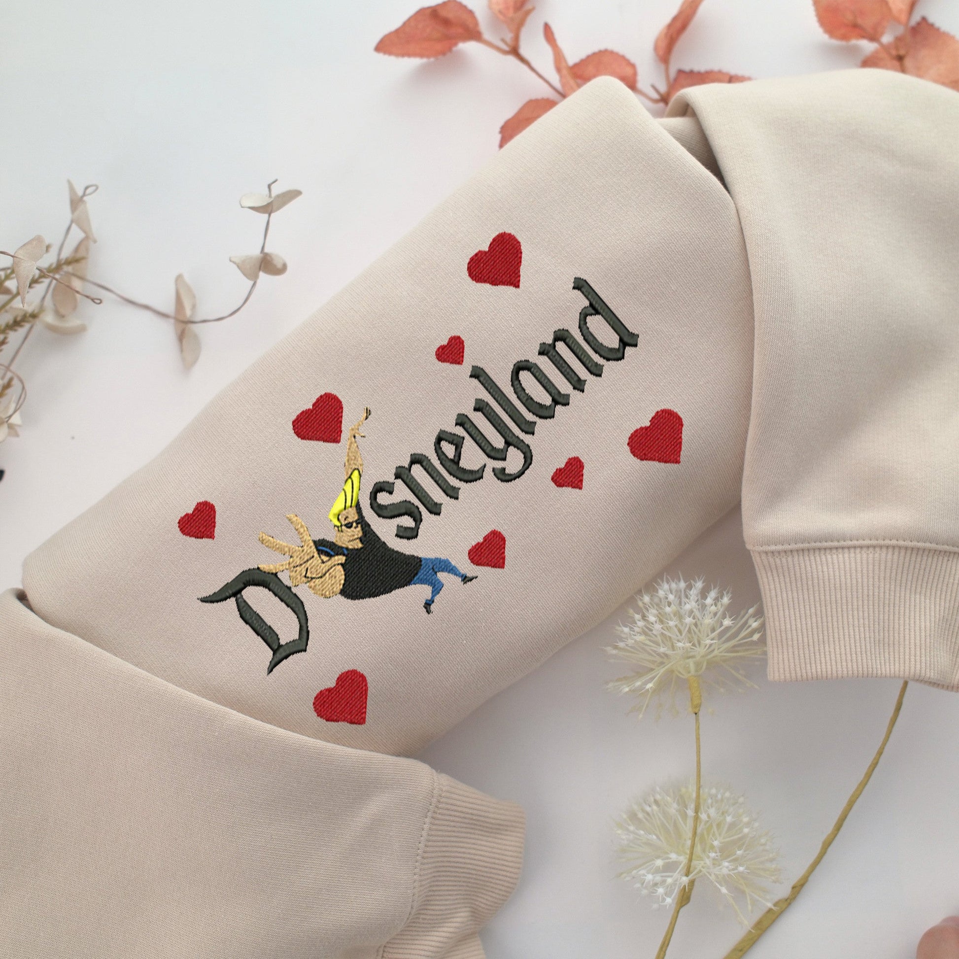 Johnny Bravo v1 Disneyland Embroidery, Disneyland Embroidered Sweatshirt, Movie Disney Inspired, Valentine's Day Gifts Idea For Him Her