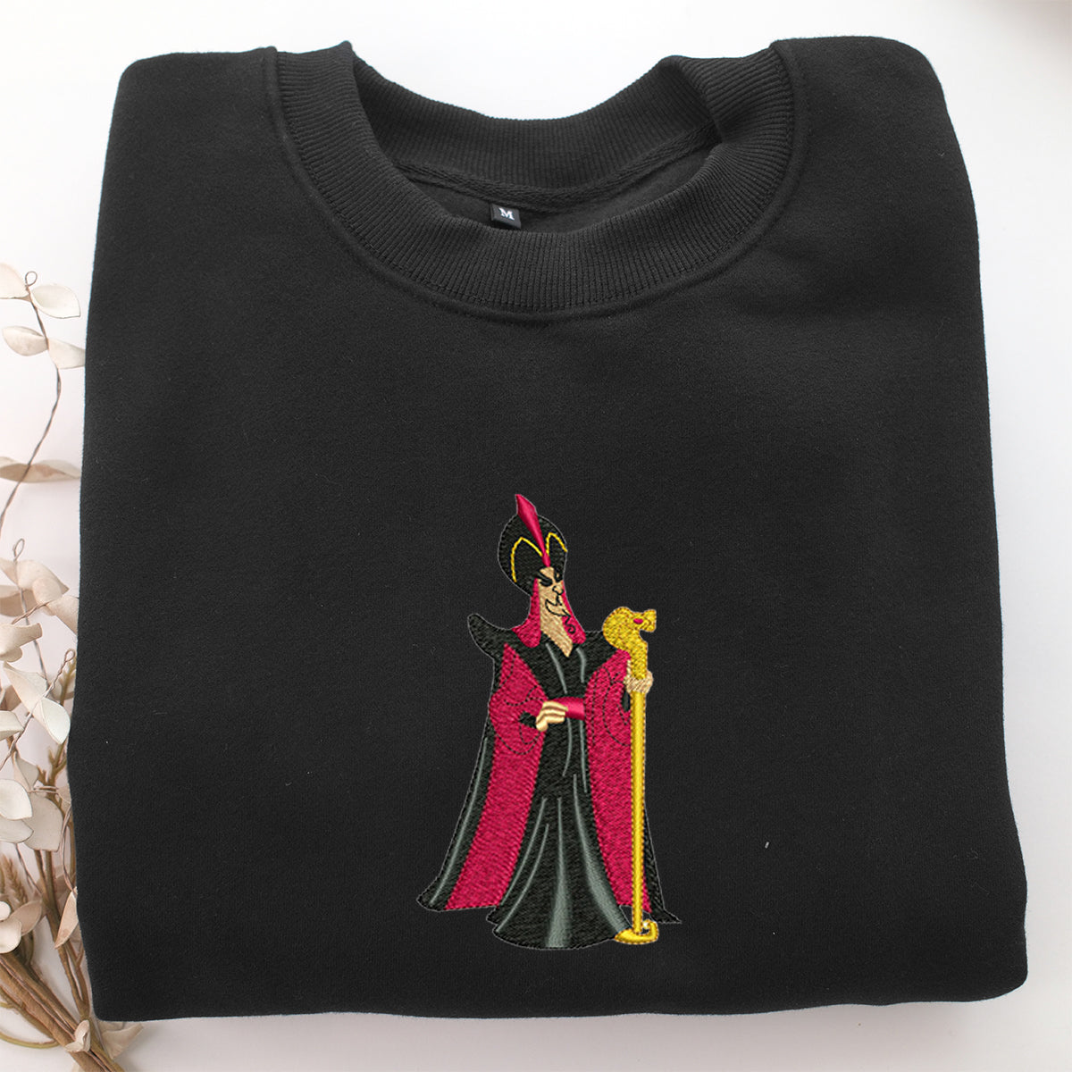 Jafar Embroidery, Disneyland Embroidered Sweatshirt, Movie Disney Inspired, Valentine's Day Gifts Idea For Him Her