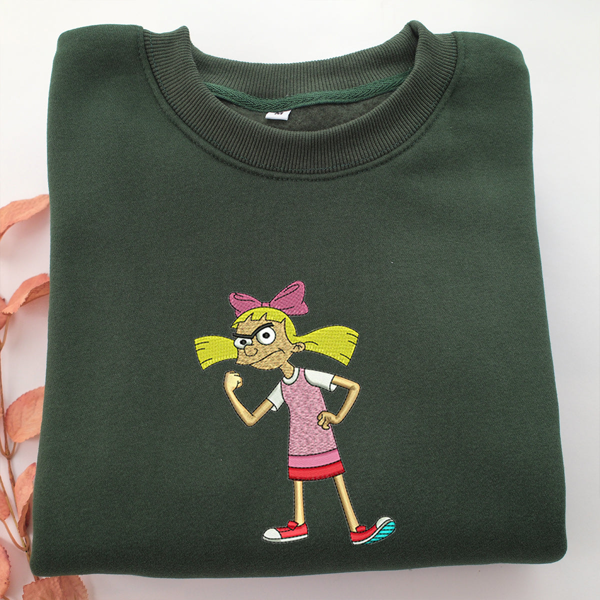 Helga Pataki Embroidery, Disneyland Embroidered Sweatshirt, Movie Disney Inspired, Valentine's Day Gifts Idea For Him Her