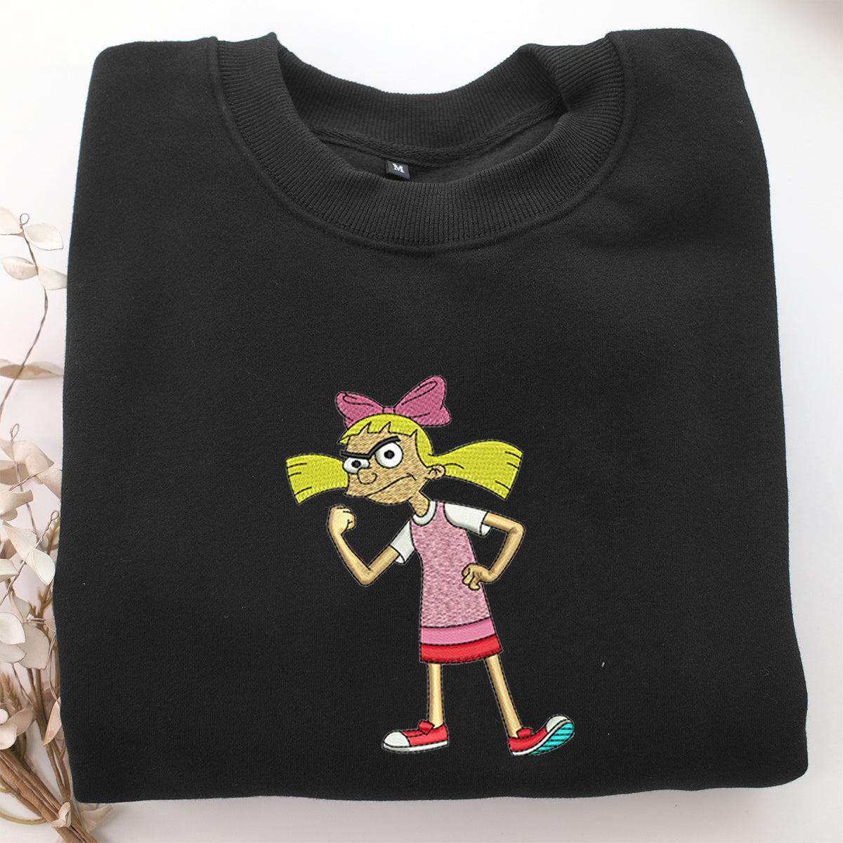 Helga Pataki Embroidery, Disneyland Embroidered Sweatshirt, Movie Disney Inspired, Valentine's Day Gifts Idea For Him Her