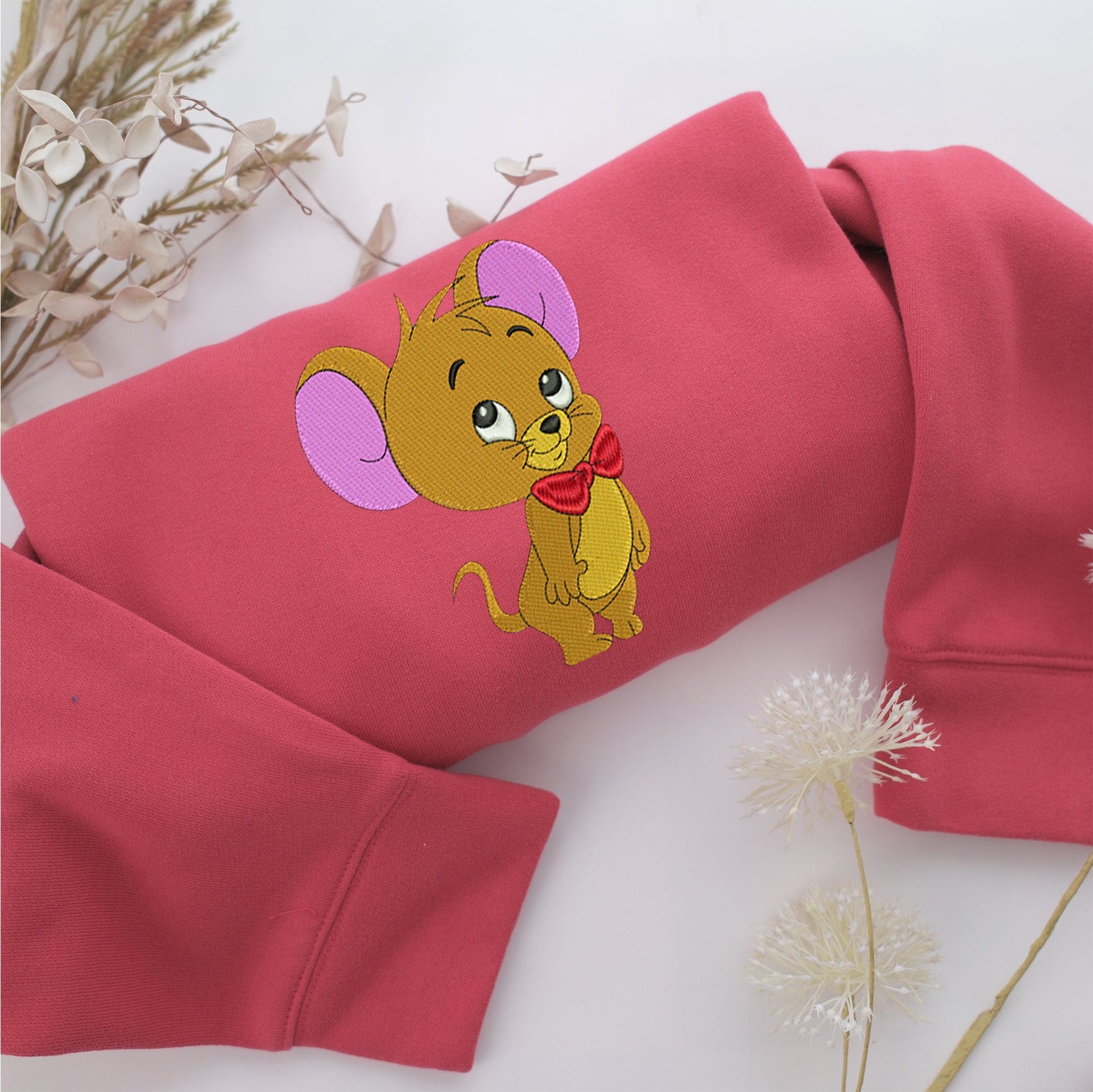 Chibi Jerry Embroidery, Disneyland Embroidered Sweatshirt, Movie Disney Inspired, Valentine's Day Gifts Idea For Him Her