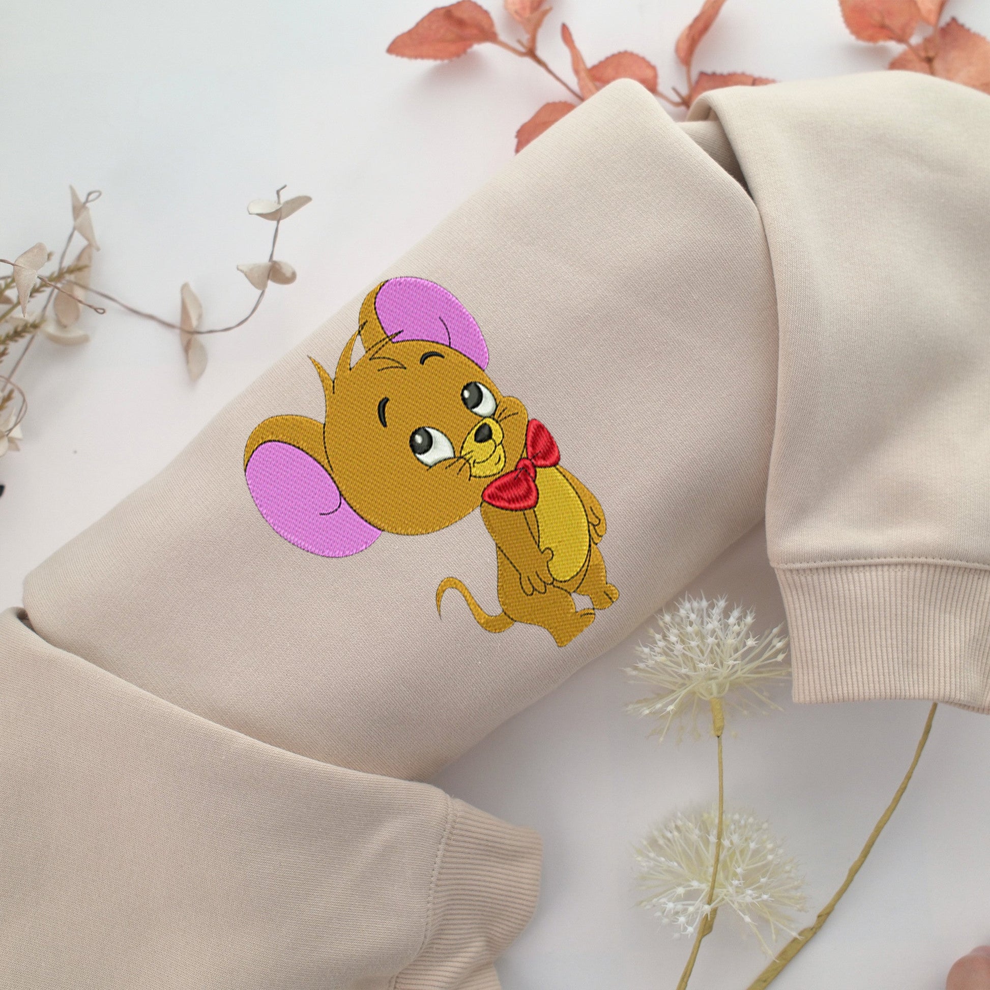 Chibi Jerry Embroidery, Disneyland Embroidered Sweatshirt, Movie Disney Inspired, Valentine's Day Gifts Idea For Him Her