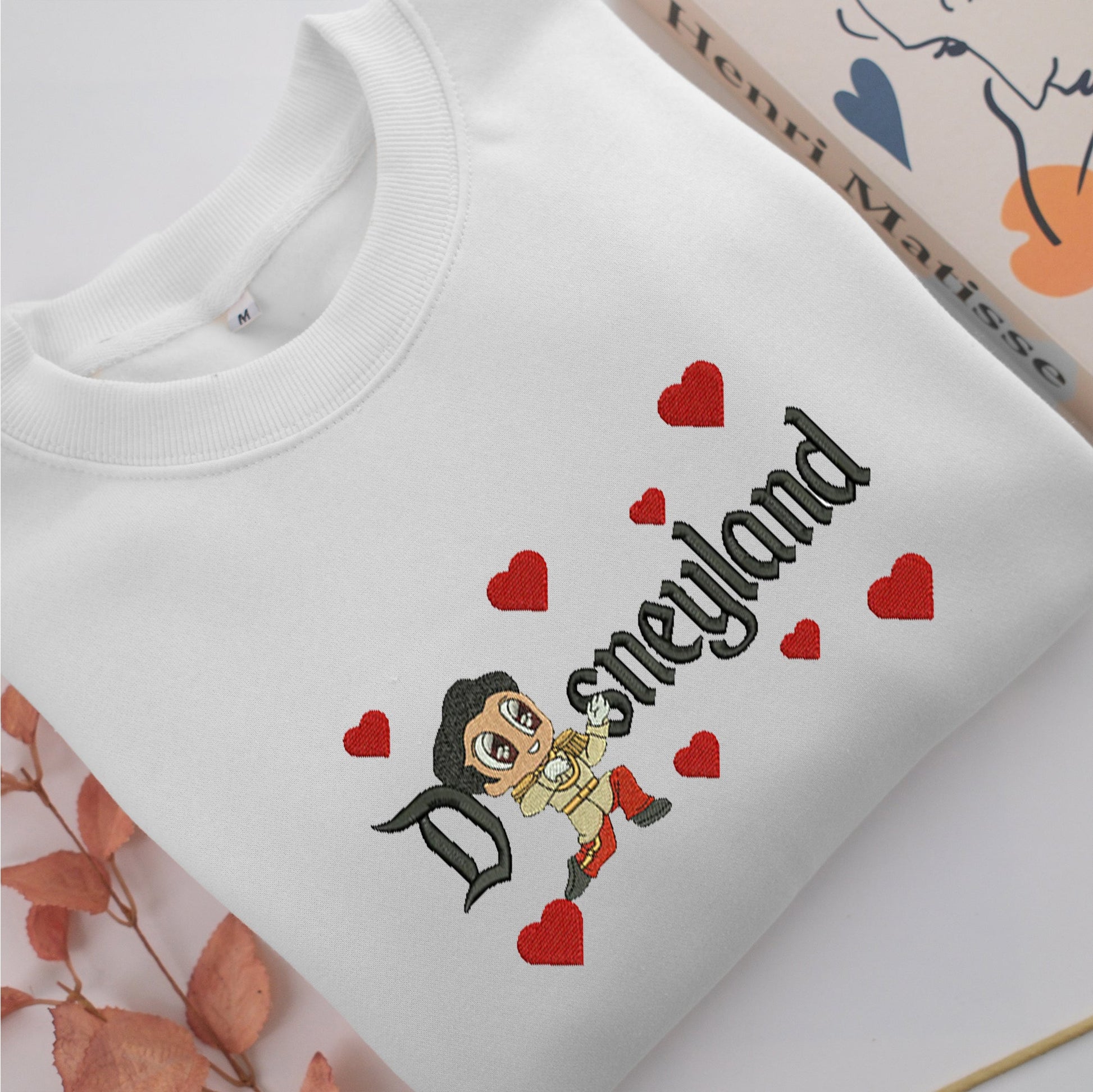 Chibi Prince Charming Disneyland Embroidery, Disneyland Embroidered Sweatshirt, Movie Disney Inspired, Valentine's Day Gifts Idea For Him Her