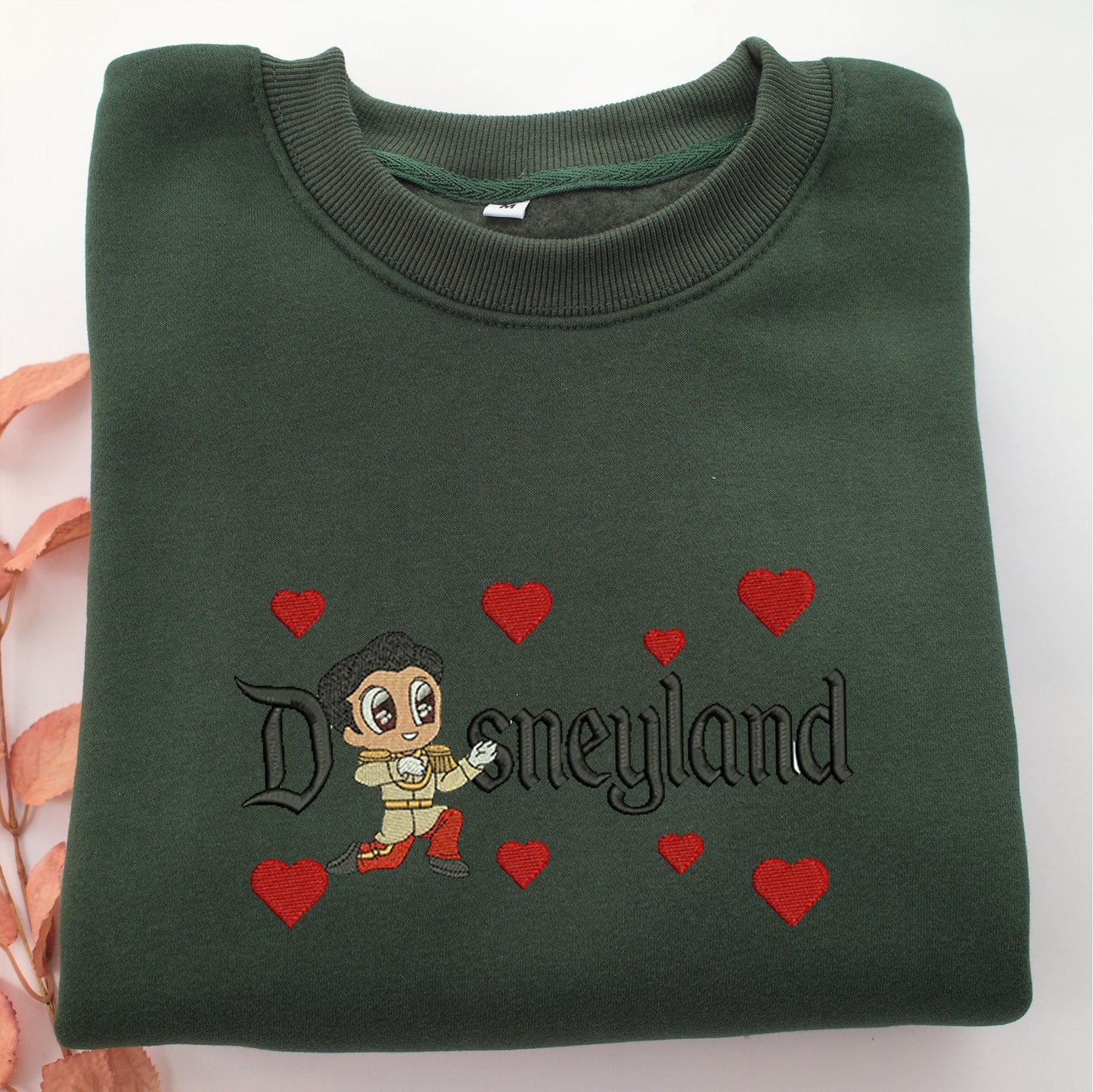 Chibi Prince Charming Disneyland Embroidery, Disneyland Embroidered Sweatshirt, Movie Disney Inspired, Valentine's Day Gifts Idea For Him Her