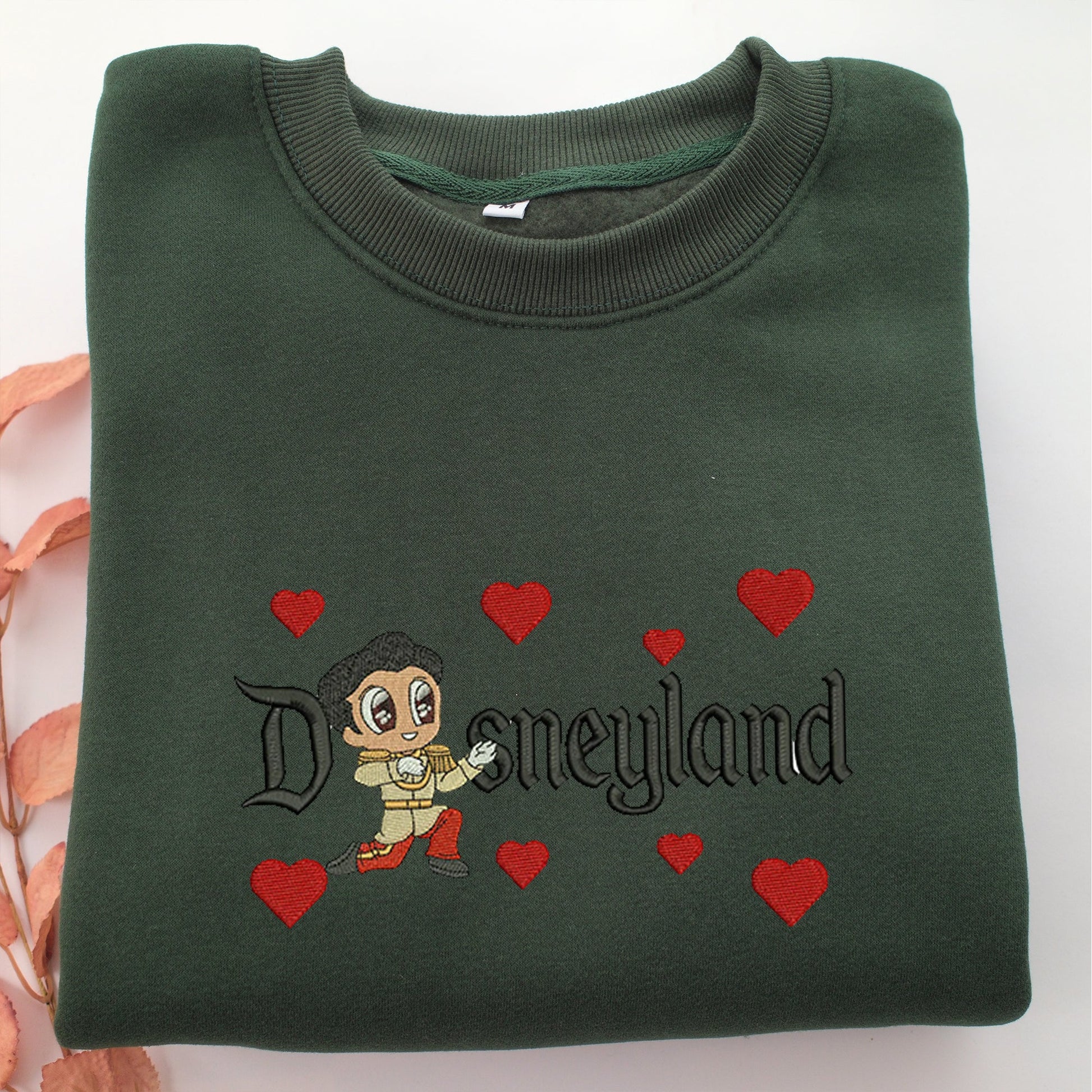 Chibi Prince Charming Disneyland Embroidery, Disneyland Embroidered Sweatshirt, Movie Disney Inspired, Valentine's Day Gifts Idea For Him Her