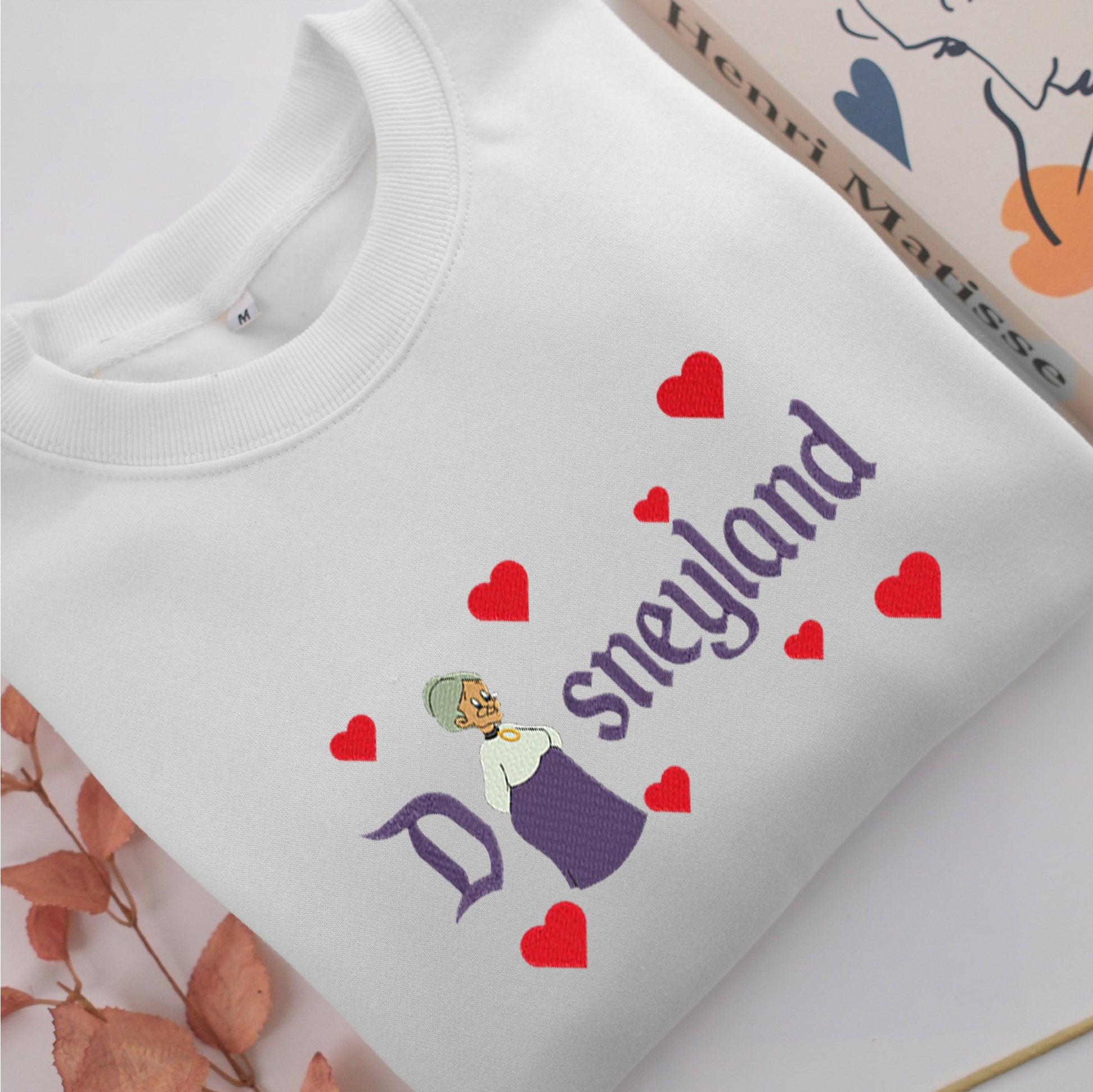 Granny Disneyland Embroidery, Disneyland Embroidered Sweatshirt, Movie Disney Inspired, Valentine's Day Gifts Idea For Him Her