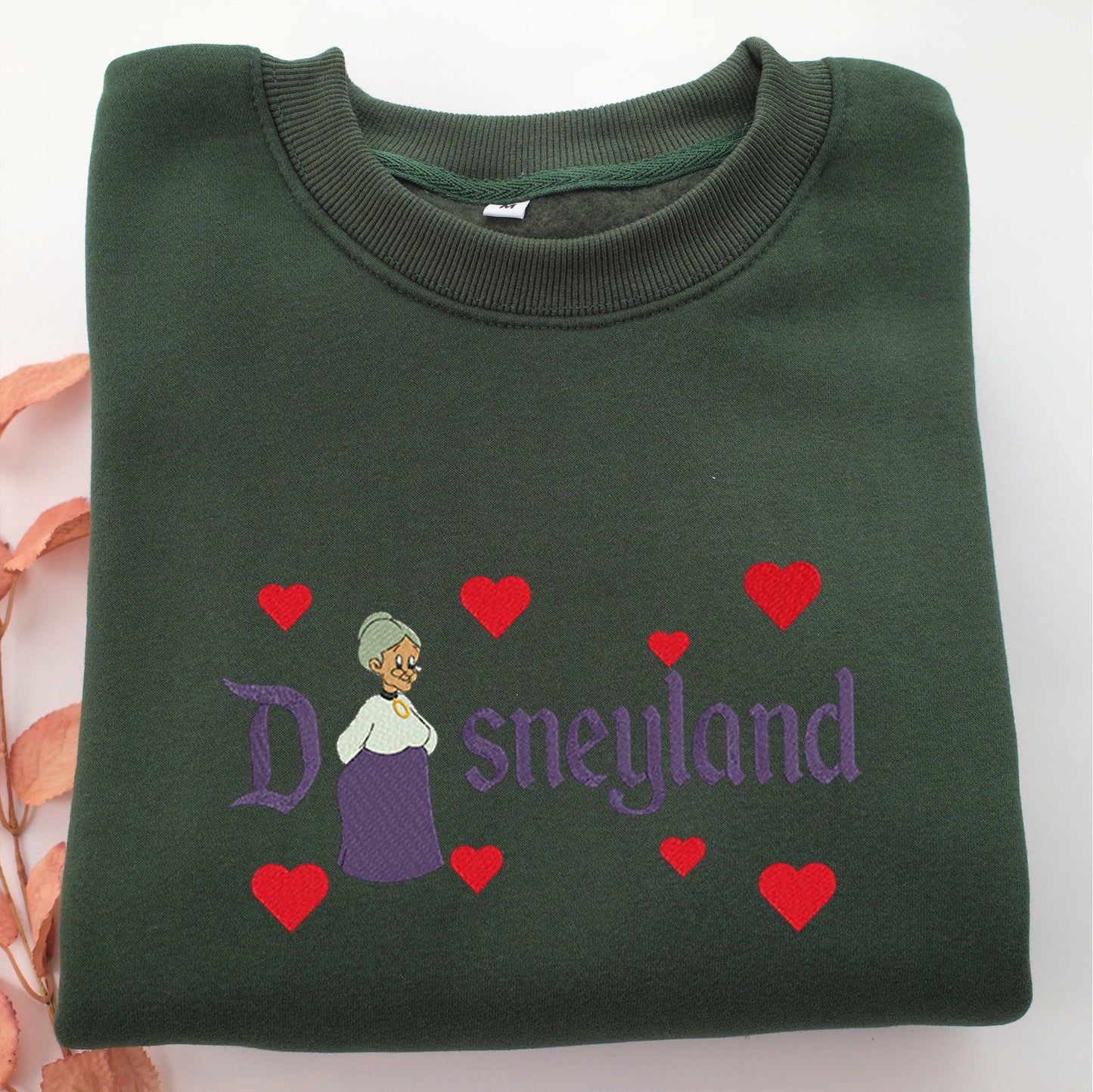 Granny Disneyland Embroidery, Disneyland Embroidered Sweatshirt, Movie Disney Inspired, Valentine's Day Gifts Idea For Him Her