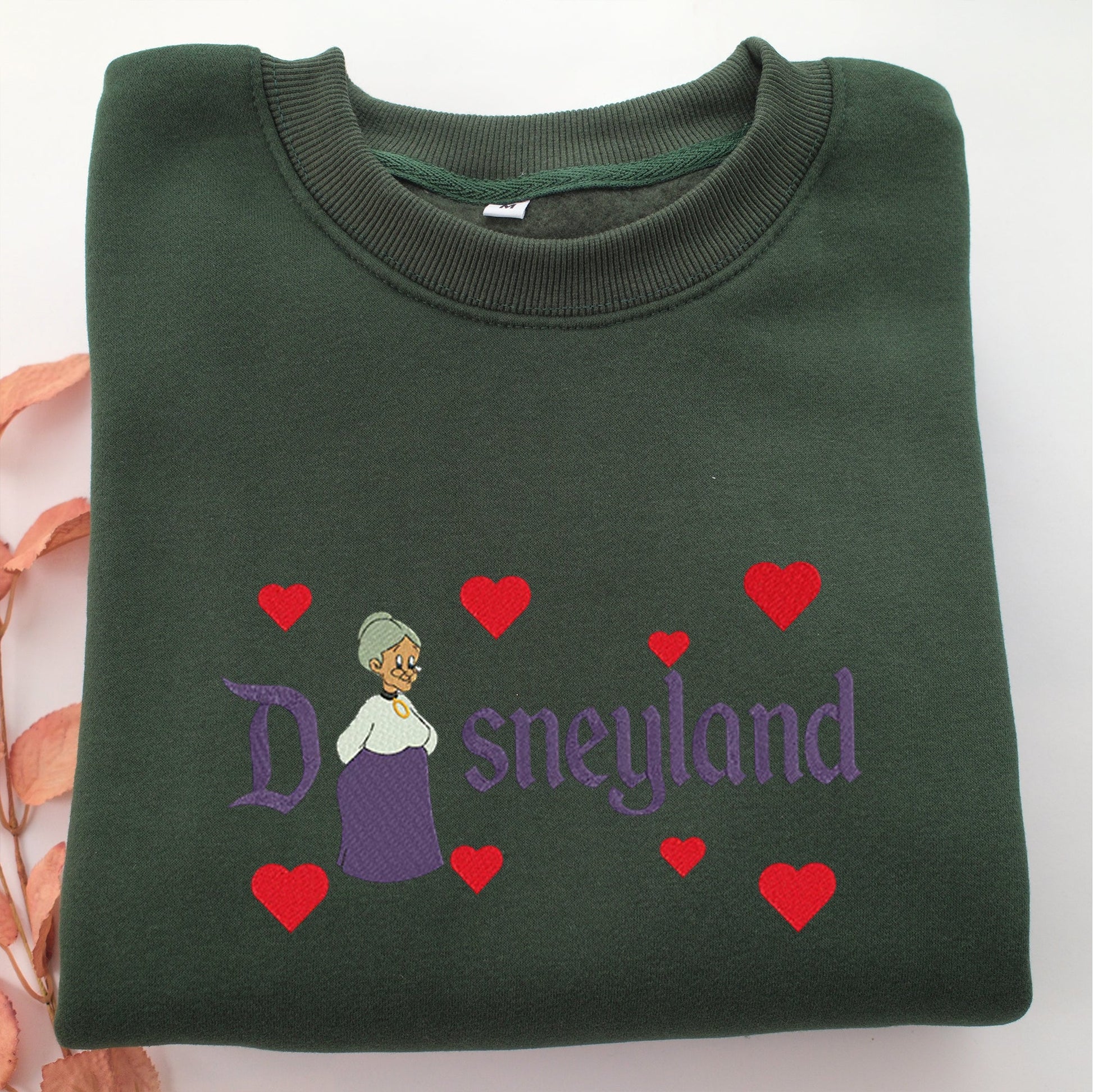 Granny Disneyland Embroidery, Disneyland Embroidered Sweatshirt, Movie Disney Inspired, Valentine's Day Gifts Idea For Him Her