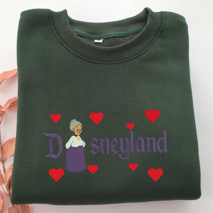 Granny Disneyland Embroidery, Disneyland Embroidered Sweatshirt, Movie Disney Inspired, Valentine's Day Gifts Idea For Him Her