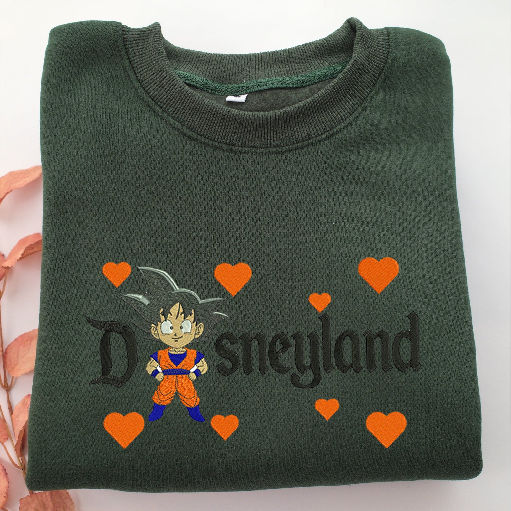 Chibi Goku Disneyland Embroidery, Disneyland Embroidered Sweatshirt, Movie Disney Inspired, Valentine's Day Gifts Idea For Him Her