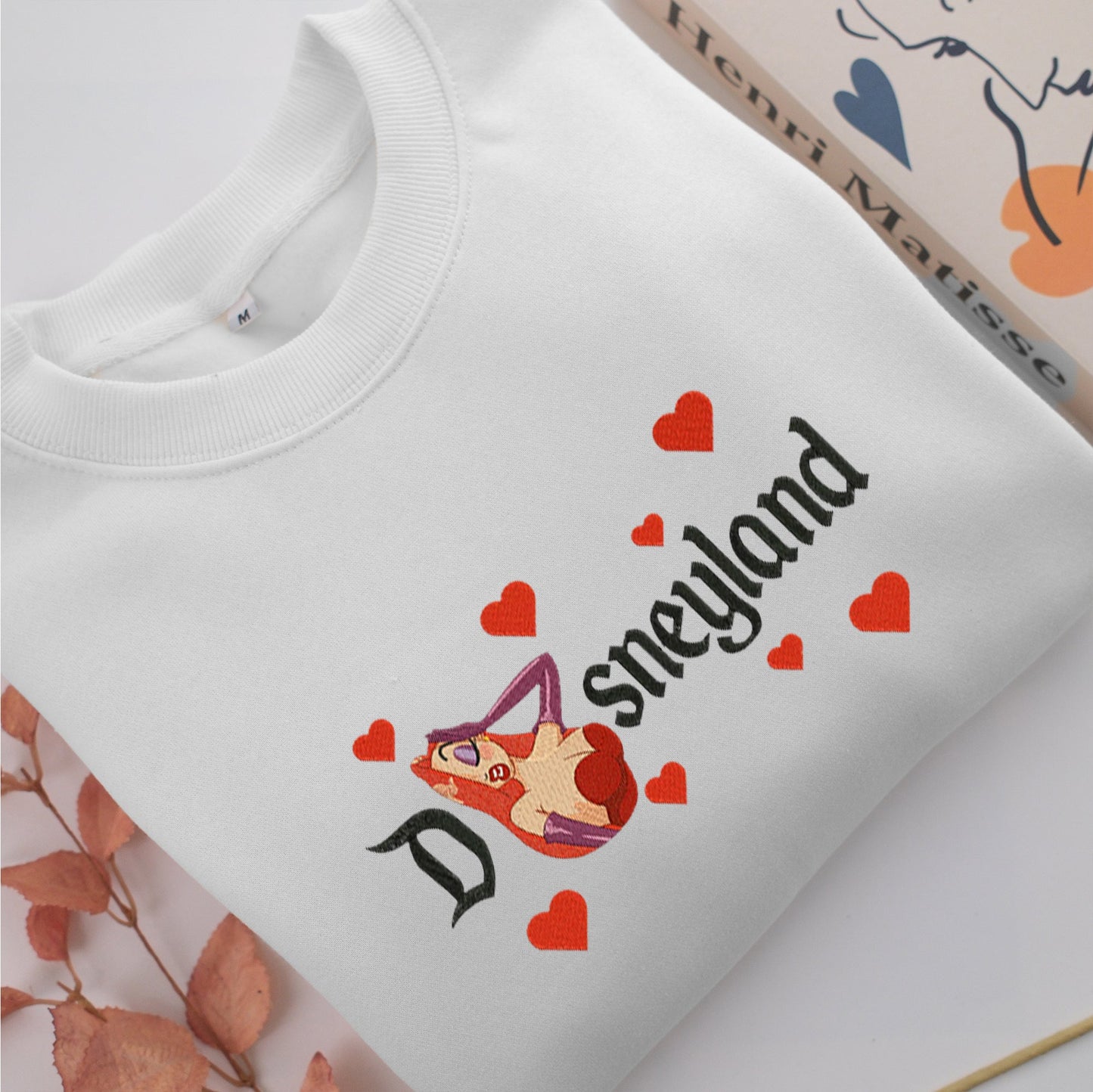 Jessica Rabbit Disneyland Embroidery, Disneyland Embroidered Sweatshirt, Movie Disney Inspired, Valentine's Day Gifts Idea For Him Her