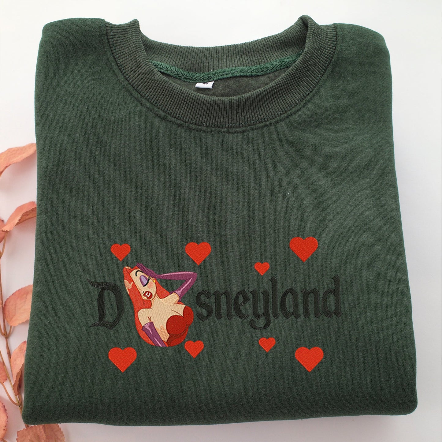 Jessica Rabbit Disneyland Embroidery, Disneyland Embroidered Sweatshirt, Movie Disney Inspired, Valentine's Day Gifts Idea For Him Her