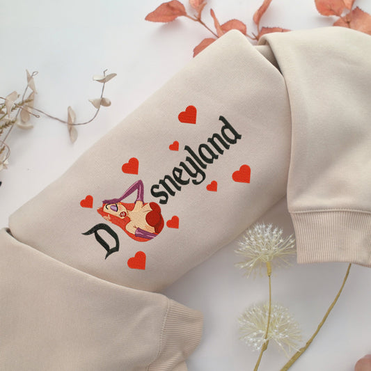 Jessica Rabbit Disneyland Embroidery, Disneyland Embroidered Sweatshirt, Movie Disney Inspired, Valentine's Day Gifts Idea For Him Her