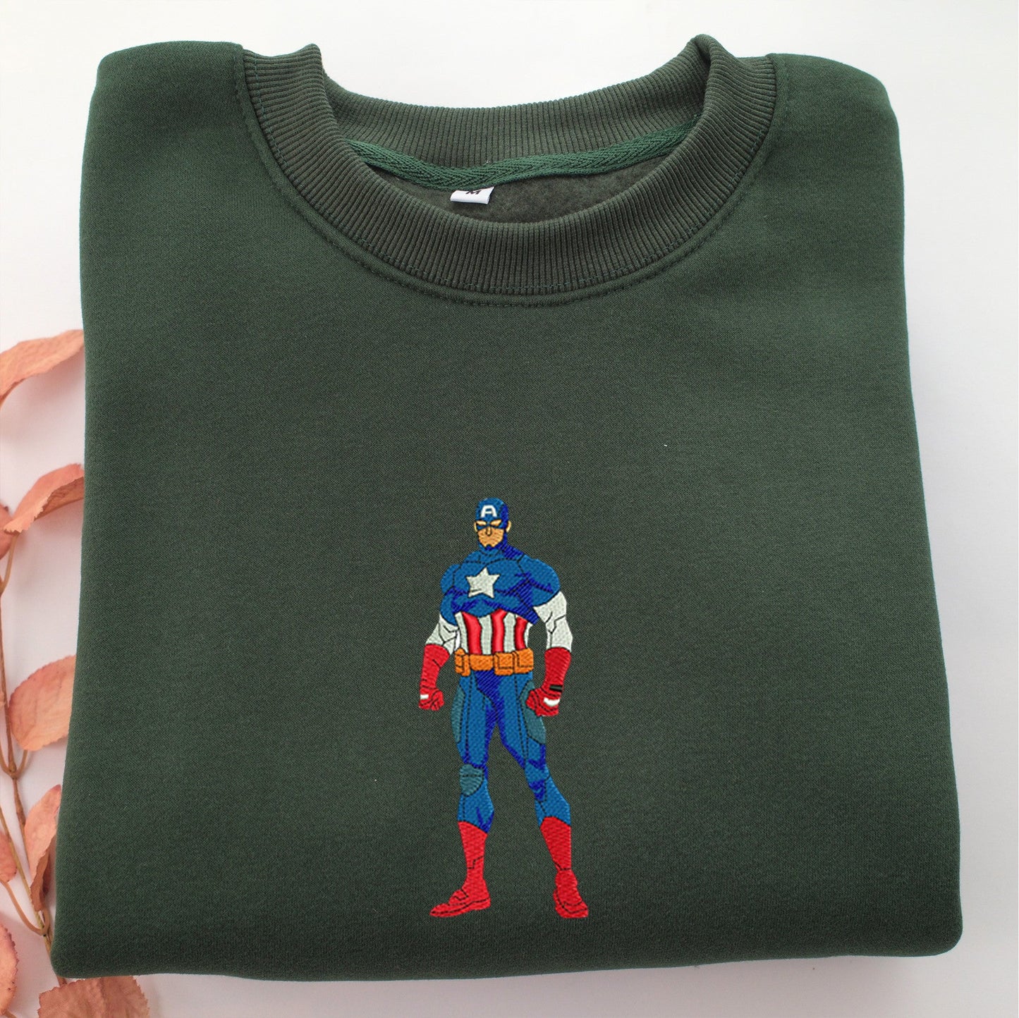 Captain America Embroidery, Disneyland Embroidered Sweatshirt, Movie Disney Inspired, Valentine's Day Gifts Idea For Him Her