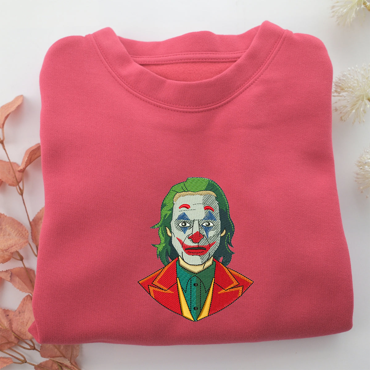 Joker v2 Embroidery, Disneyland Embroidered Sweatshirt, Movie Disney Inspired, Valentine's Day Gifts Idea For Him Her