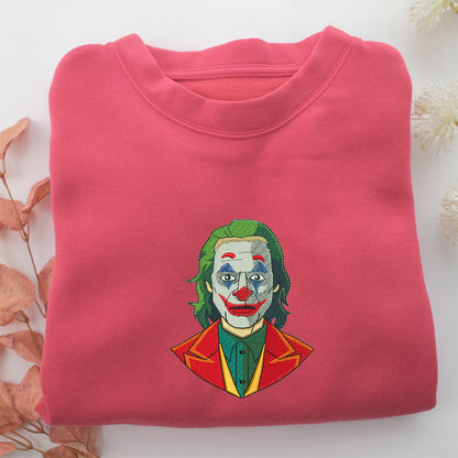 Joker v2 Embroidery, Disneyland Embroidered Sweatshirt, Movie Disney Inspired, Valentine's Day Gifts Idea For Him Her