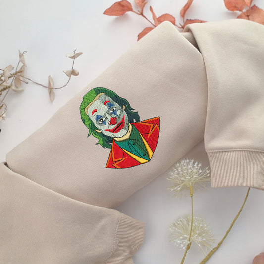 Joker v2 Embroidery, Disneyland Embroidered Sweatshirt, Movie Disney Inspired, Valentine's Day Gifts Idea For Him Her