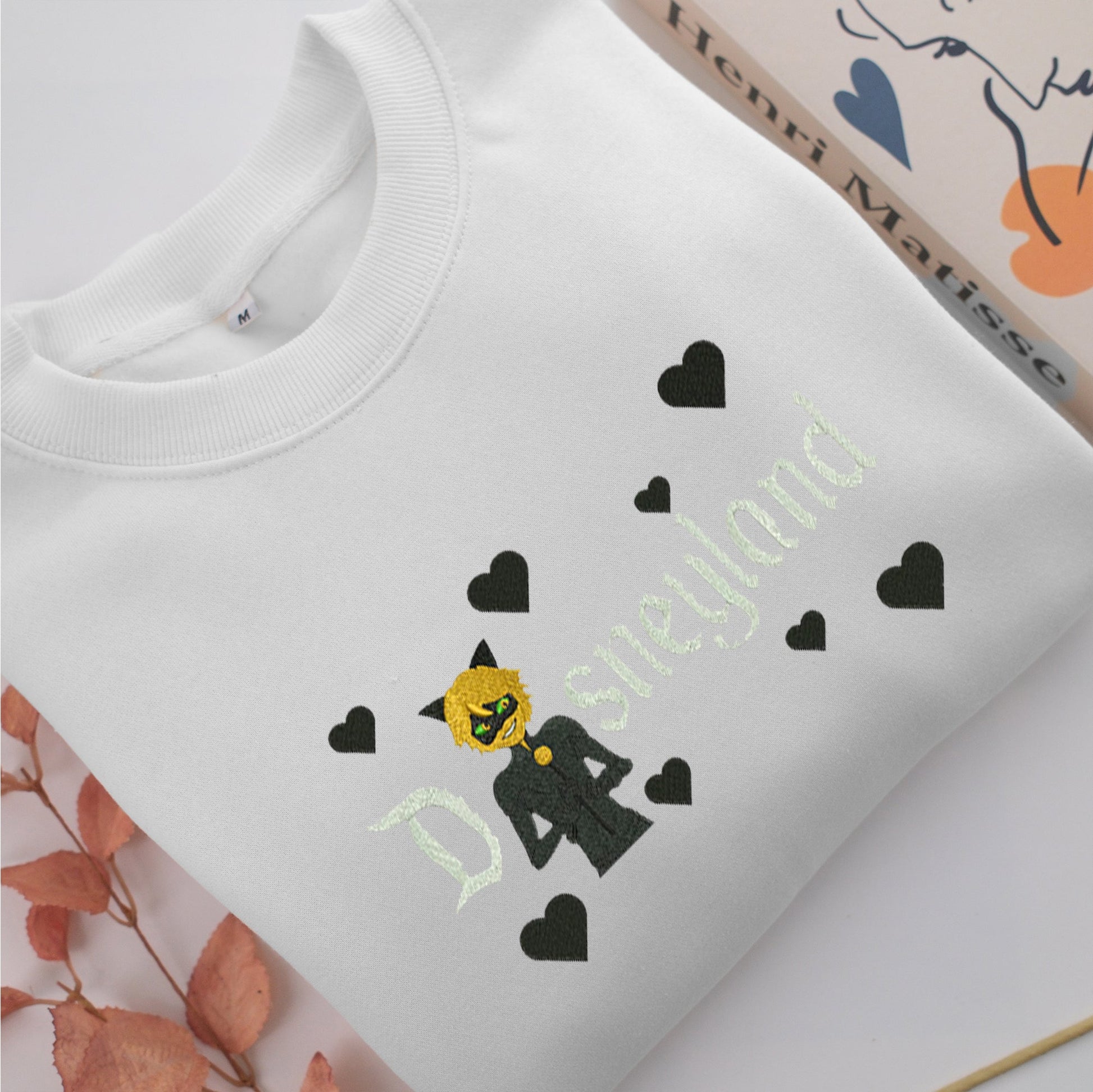 Adrien Agreste Disneyland Embroidery, Disneyland Embroidered Sweatshirt, Movie Disney Inspired, Valentine's Day Gifts Idea For Him Her