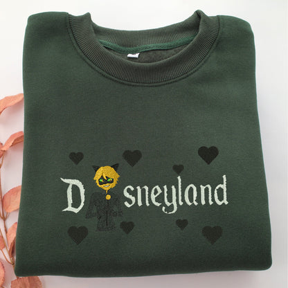 Adrien Agreste Disneyland Embroidery, Disneyland Embroidered Sweatshirt, Movie Disney Inspired, Valentine's Day Gifts Idea For Him Her