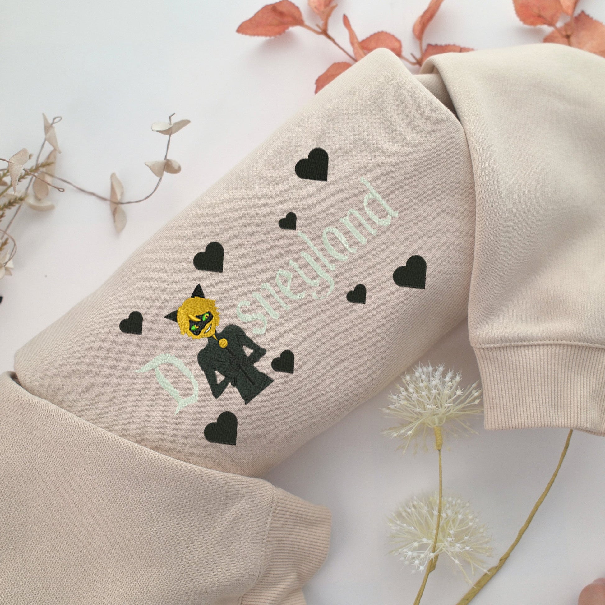 Adrien Agreste Disneyland Embroidery, Disneyland Embroidered Sweatshirt, Movie Disney Inspired, Valentine's Day Gifts Idea For Him Her