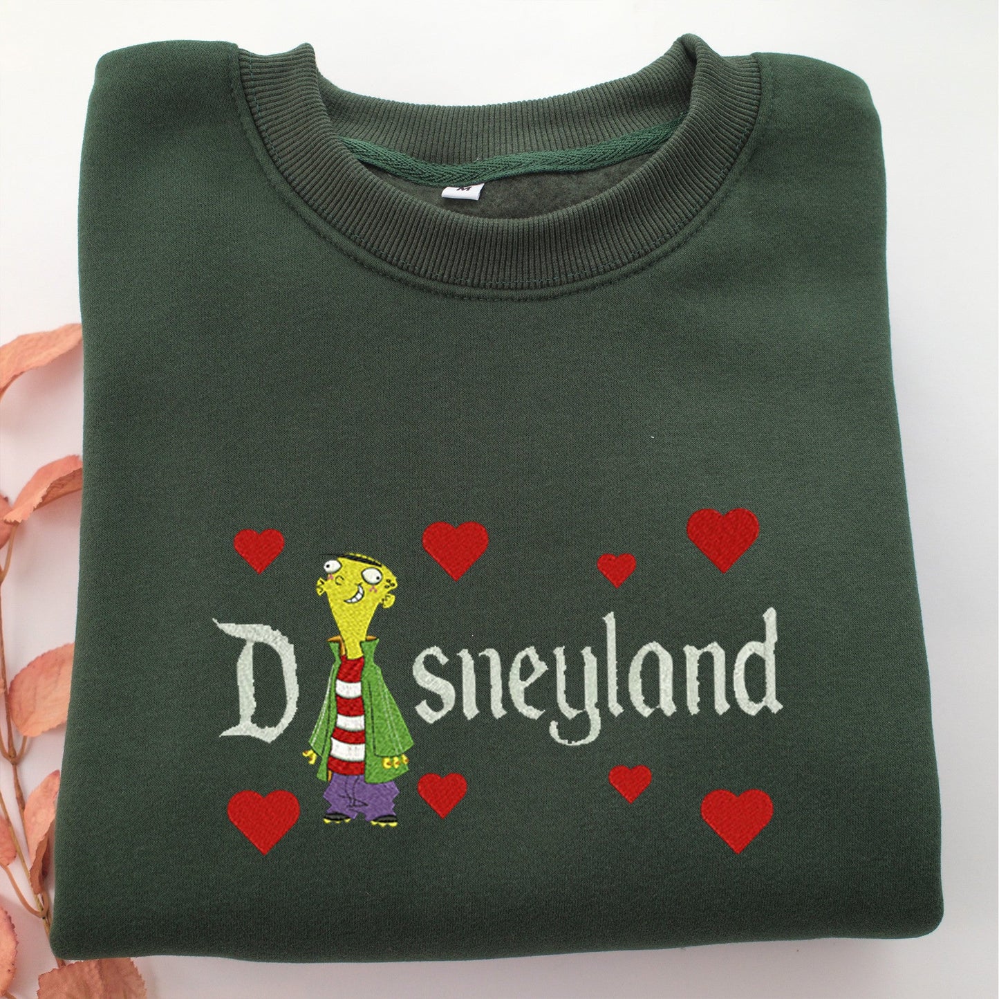 Ed Disneyland Embroidery, Disneyland Embroidered Sweatshirt, Movie Disney Inspired, Valentine's Day Gifts Idea For Him Her