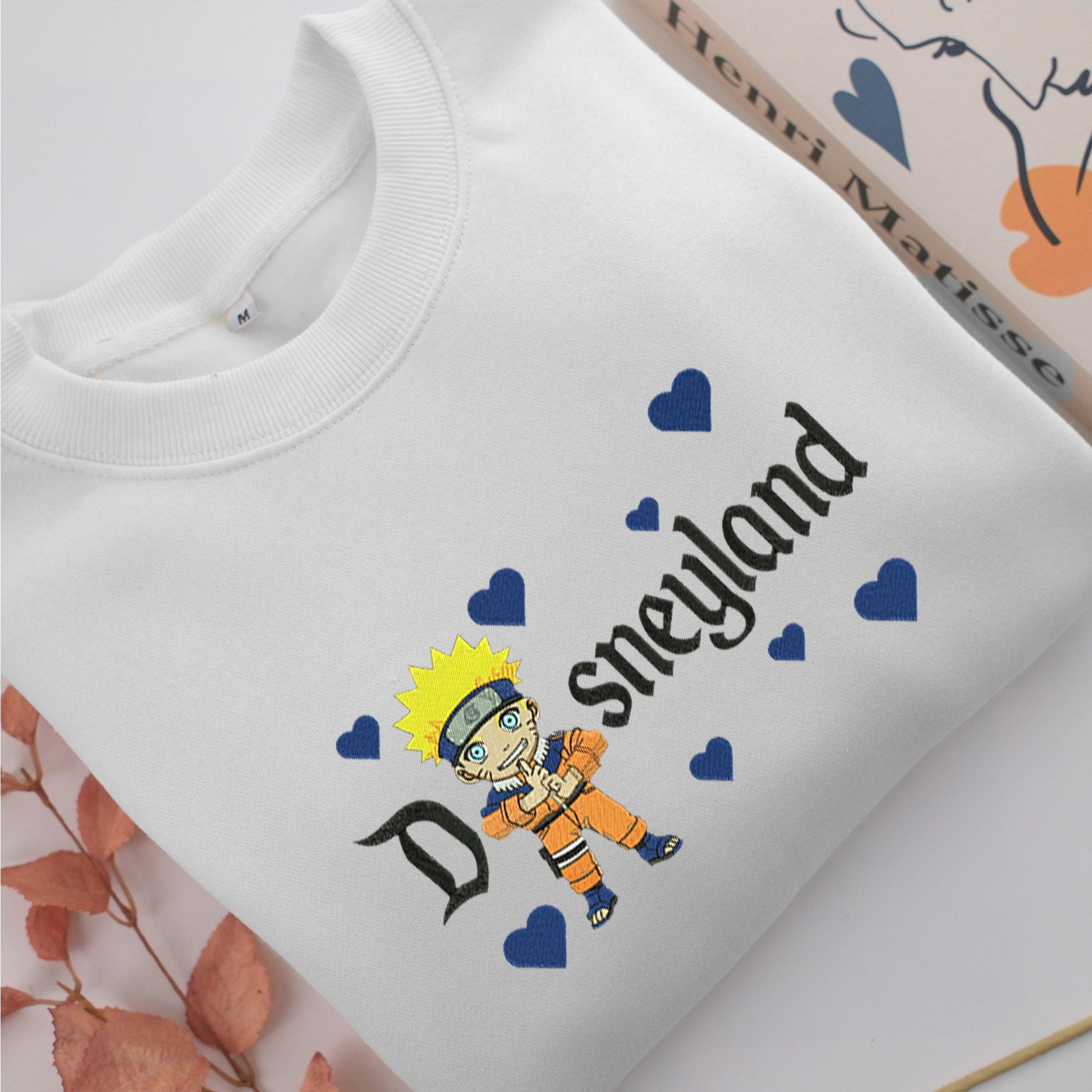 Chibi Naruto Disneyland Embroidery, Disneyland Embroidered Sweatshirt, Movie Disney Inspired, Valentine's Day Gifts Idea For Him Her