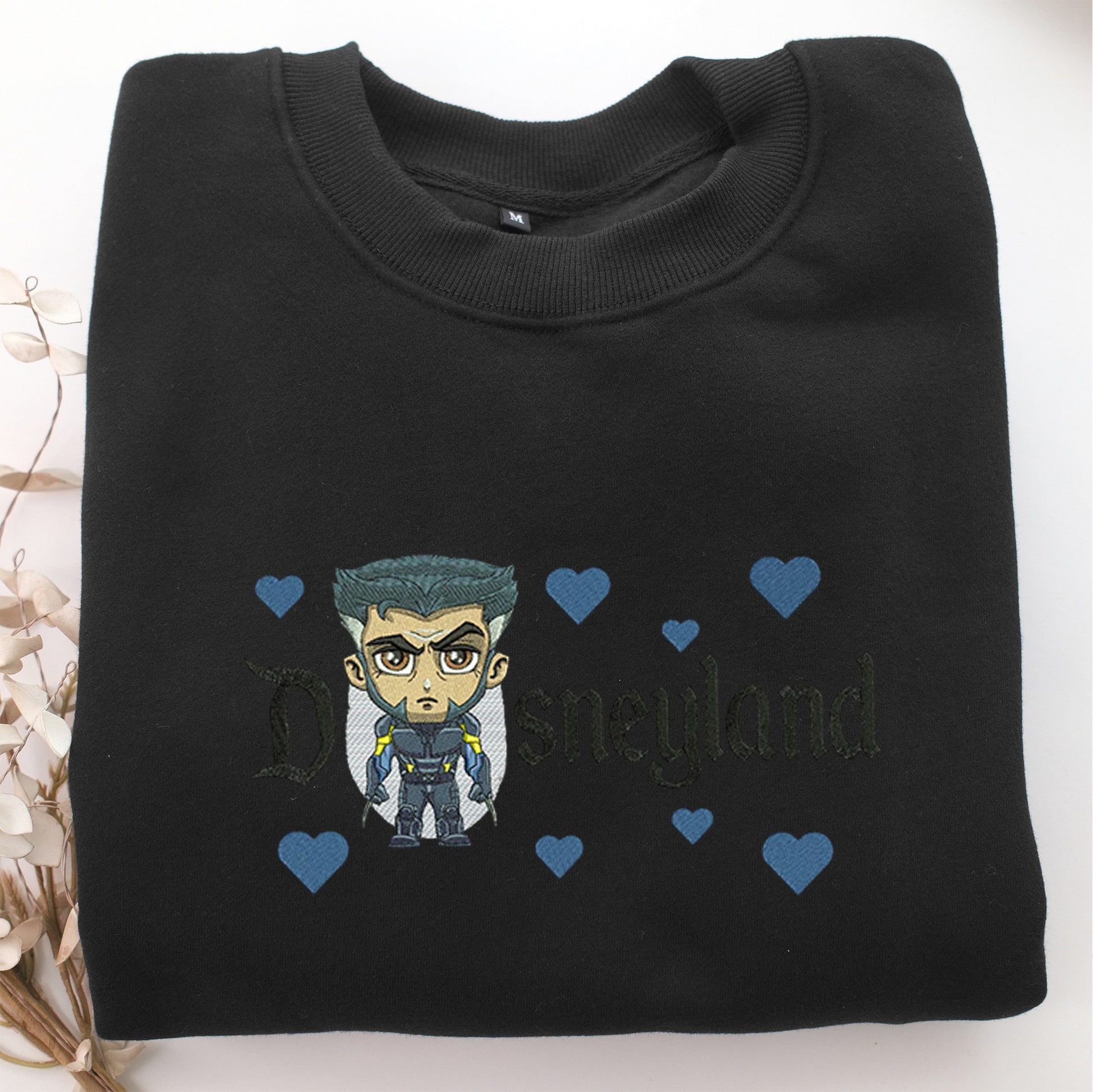Chibi X Man Disneyland Embroidery, Disneyland Embroidered Sweatshirt, Movie Disney Inspired, Valentine's Day Gifts Idea For Him Her