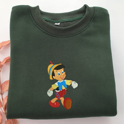 Jiminy Cricket Embroidery, Disneyland Embroidered Sweatshirt, Movie Disney Inspired, Valentine's Day Gifts Idea For Him Her